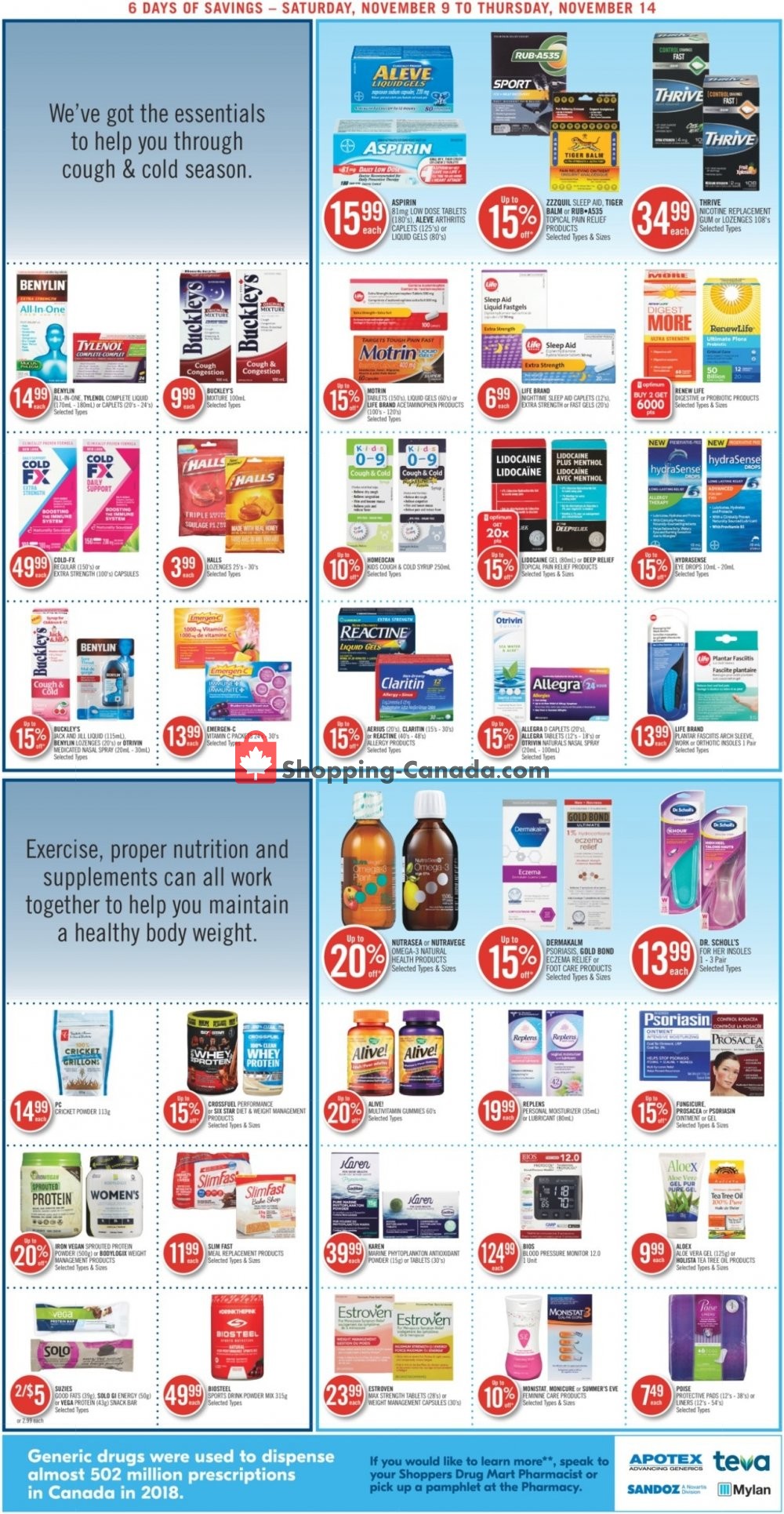 Shoppers Drug Mart flyer from Saturday November 9, 2019 to Thursday November 14, 2019 - page 4