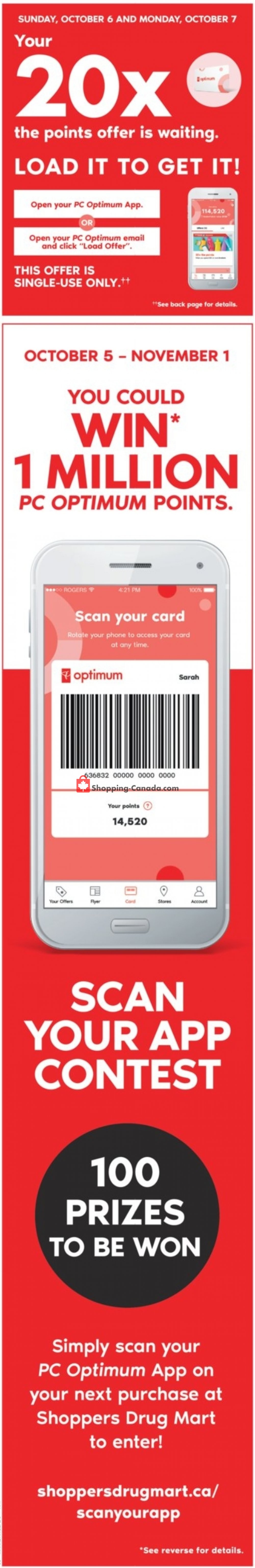Shoppers Drug Mart flyer from Saturday October 5, 2019 to Thursday October 10, 2019 - page 1