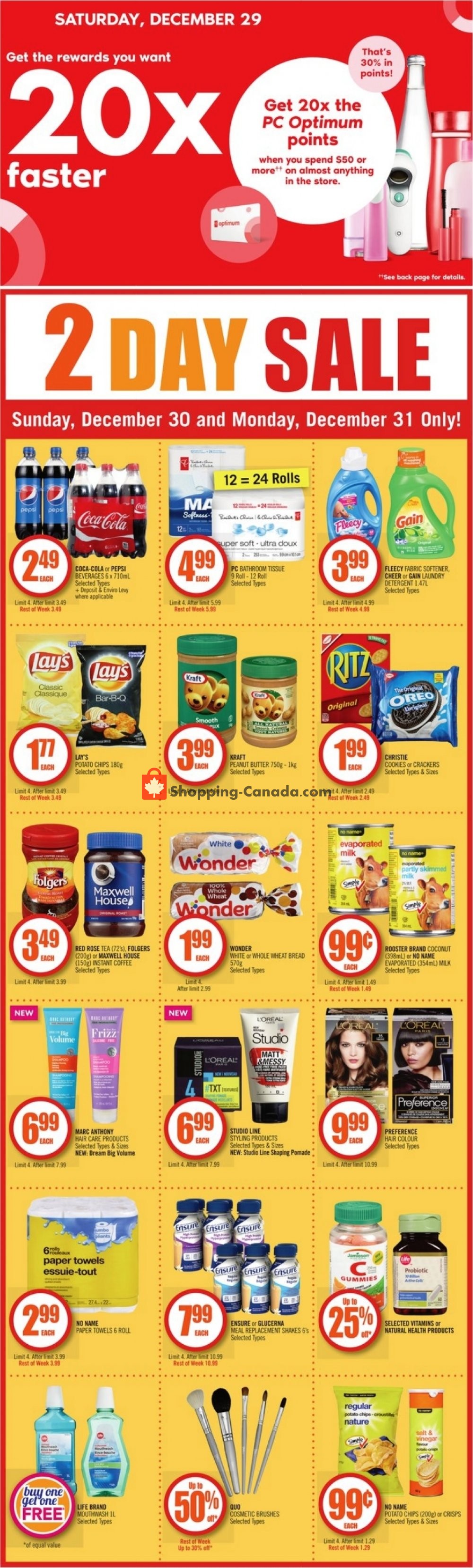 Shoppers Drug Mart flyer from Saturday December 29, 2018 to Friday January 4, 2019 - page 1