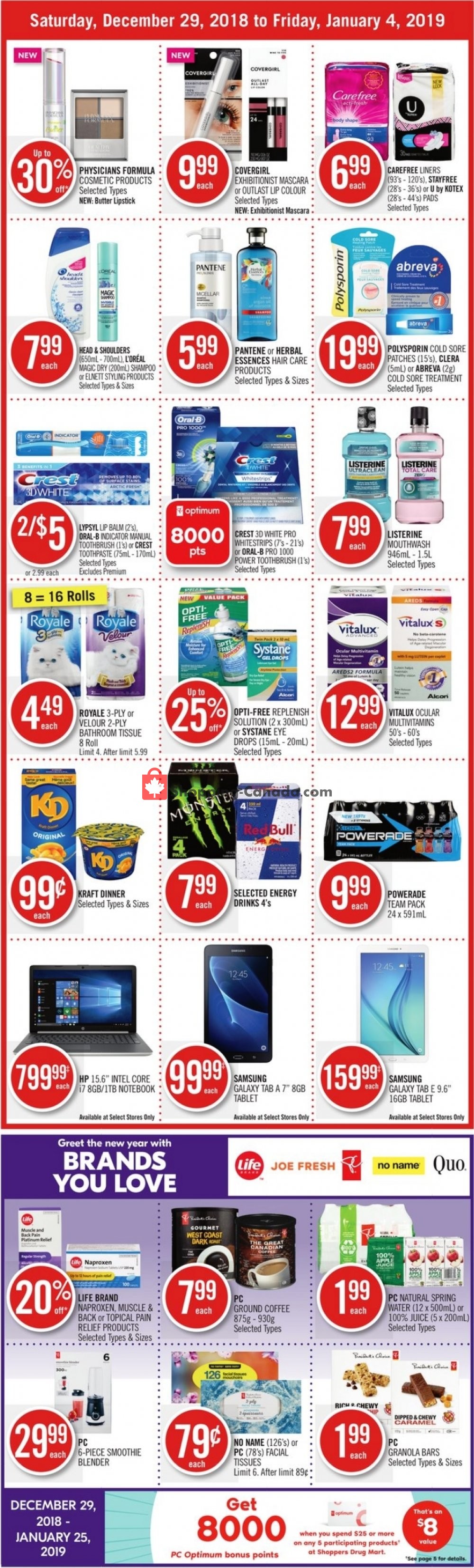 Shoppers Drug Mart flyer from Saturday December 29, 2018 to Friday January 4, 2019 - page 2
