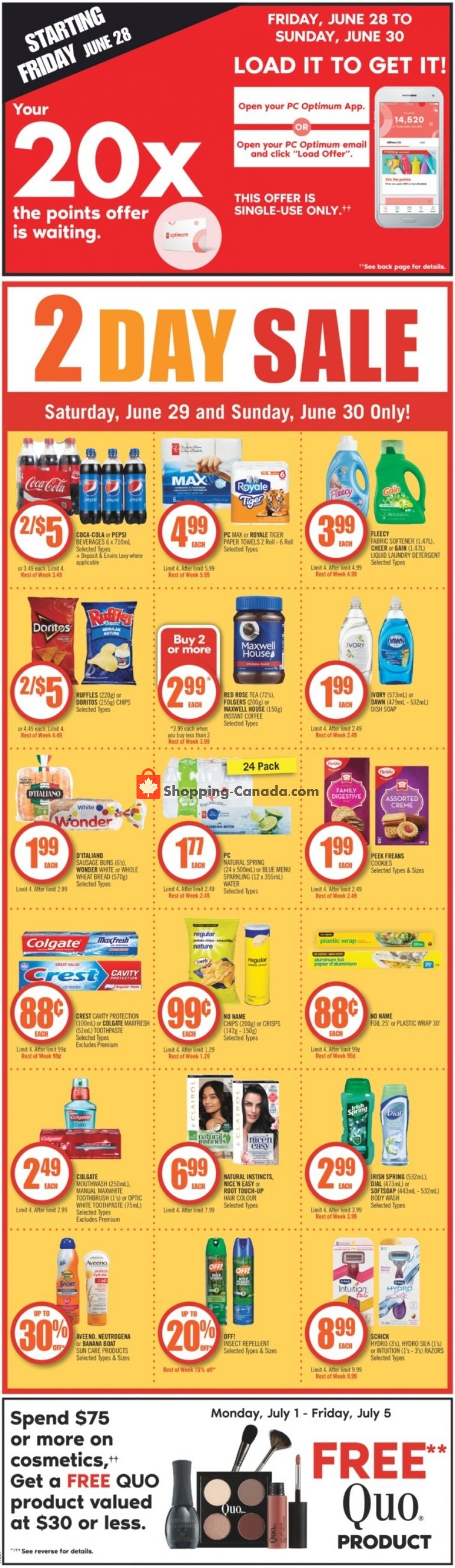 Shoppers Drug Mart flyer from Saturday June 29, 2019 to Friday July 5, 2019 - page 1