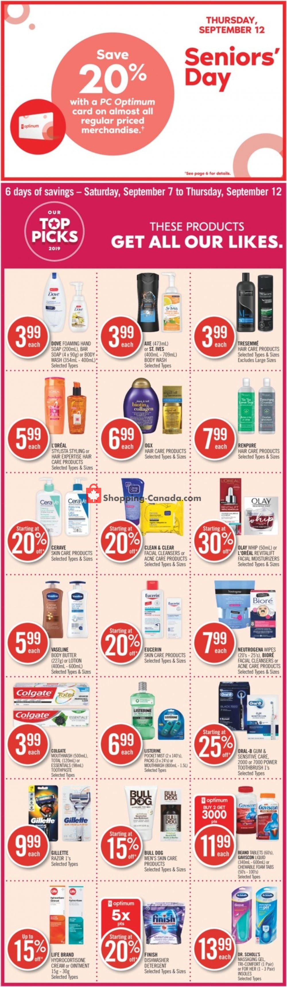 Shoppers Drug Mart flyer from Saturday September 7, 2019 to Thursday September 12, 2019 - page 3
