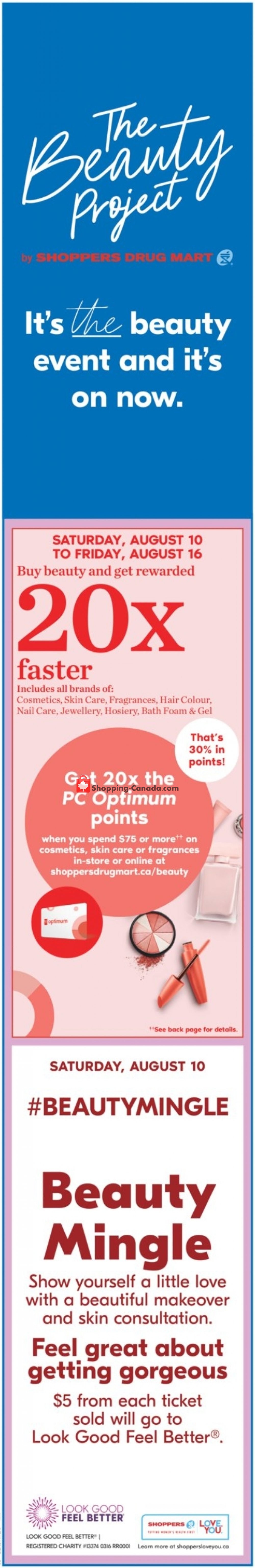 Shoppers Drug Mart flyer from Saturday August 10, 2019 to Thursday August 15, 2019 - page 1
