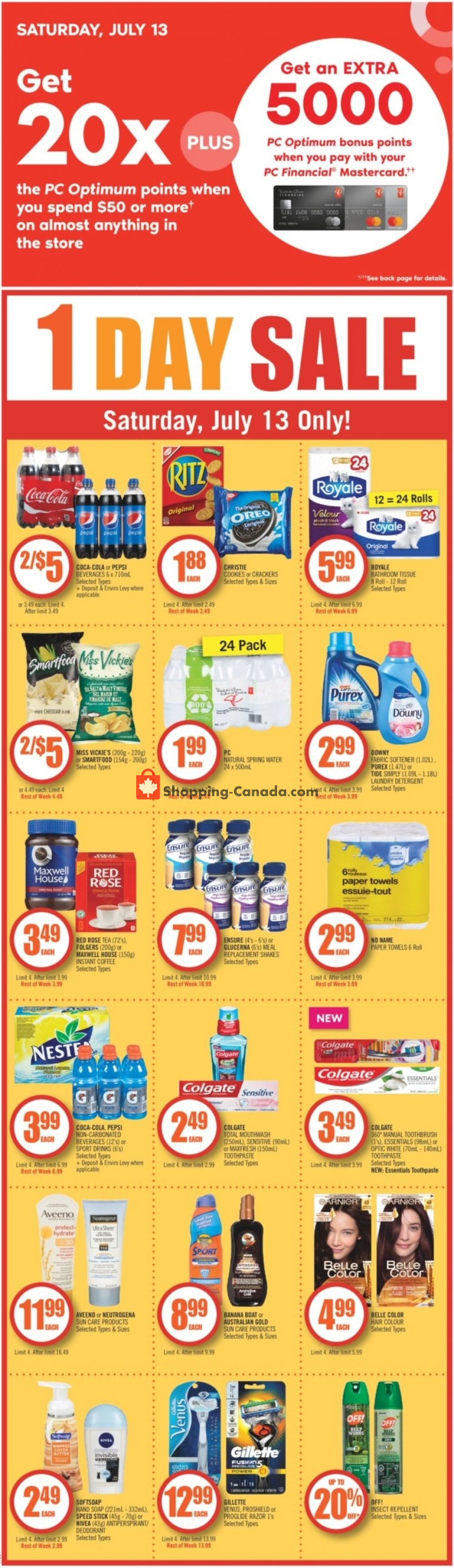 Shoppers Drug Mart flyer from Saturday July 13, 2019 to Friday July 19, 2019 - page 1