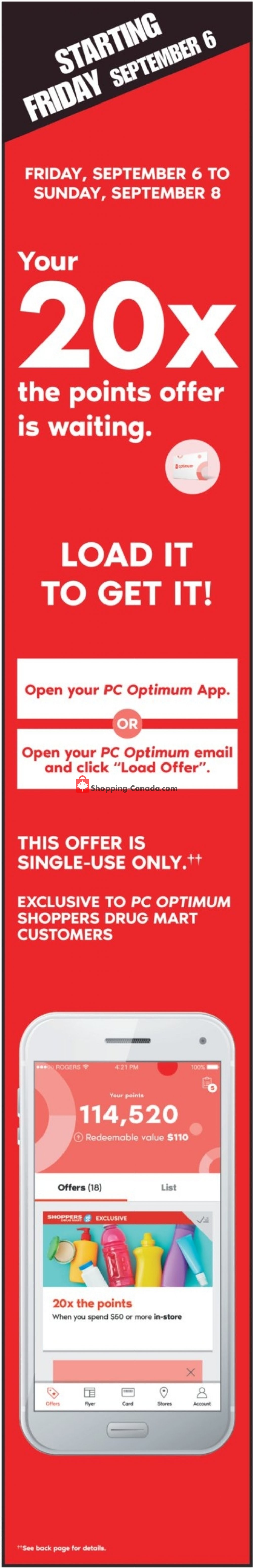 Shoppers Drug Mart flyer from Saturday September 7, 2019 to Thursday September 12, 2019 - page 1