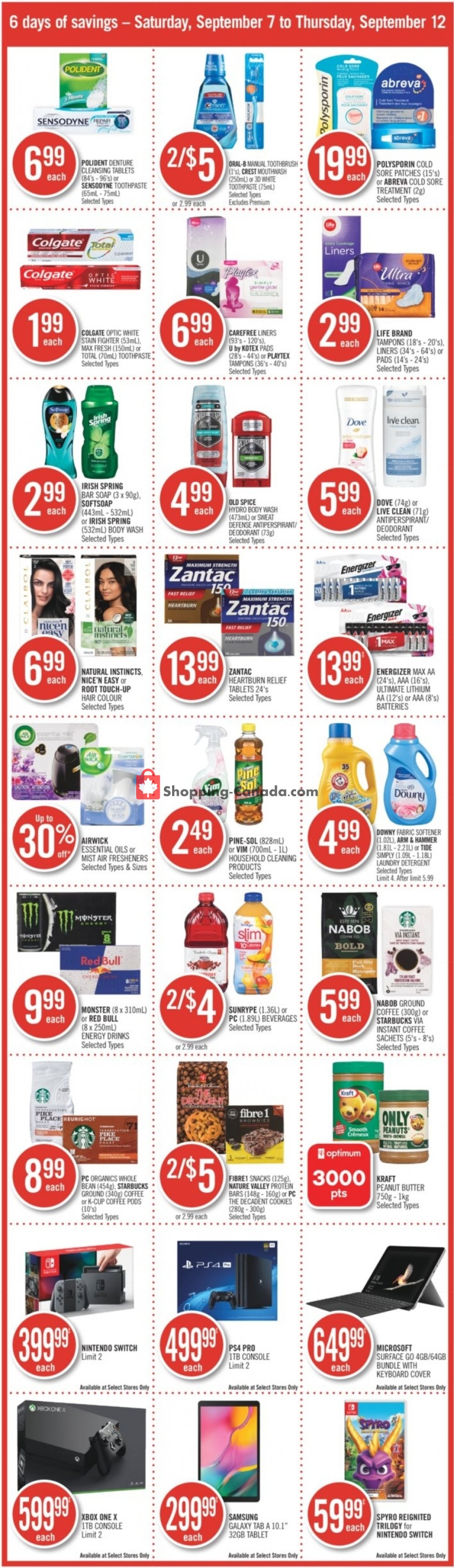 Shoppers Drug Mart flyer from Saturday September 7, 2019 to Thursday September 12, 2019 - page 4