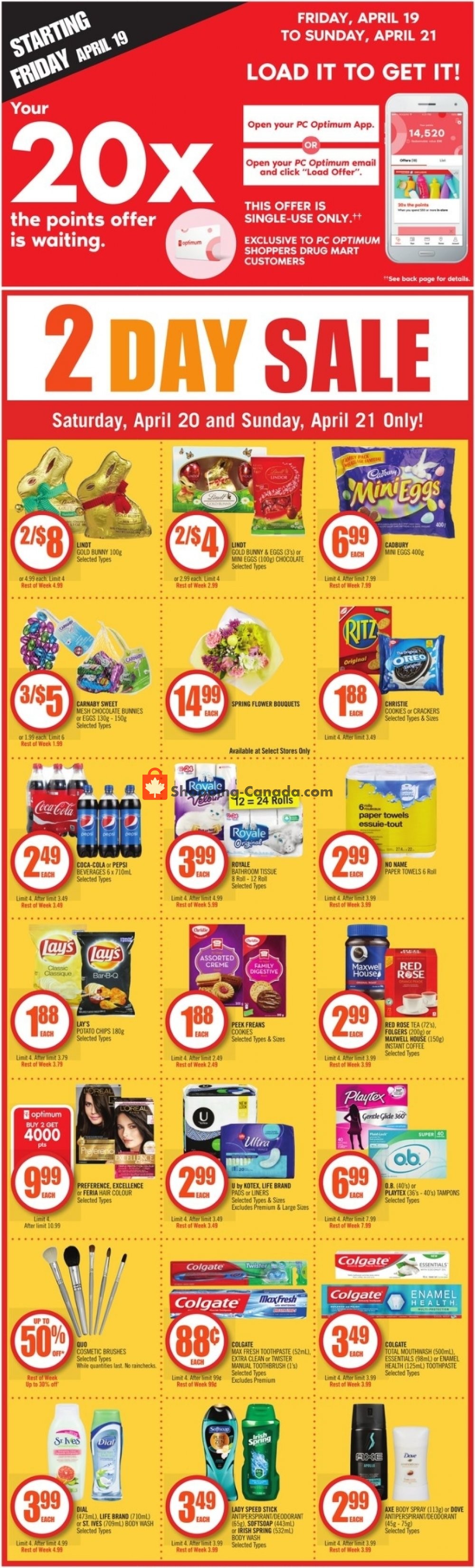 Shoppers Drug Mart flyer from Saturday April 20, 2019 to Thursday April 25, 2019 - page 1