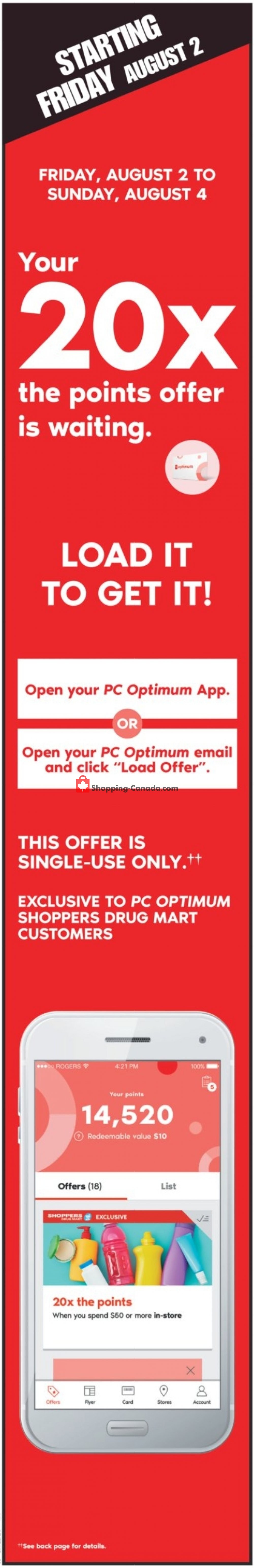 Shoppers Drug Mart flyer from Saturday August 3, 2019 to Friday August 9, 2019 - page 1