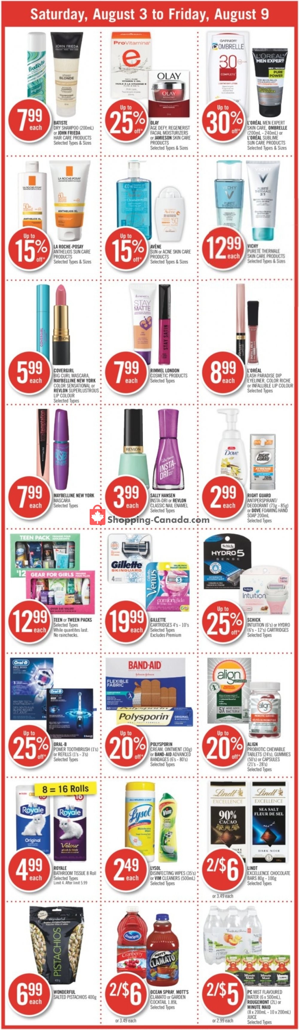 Shoppers Drug Mart flyer from Saturday August 3, 2019 to Friday August 9, 2019 - page 4