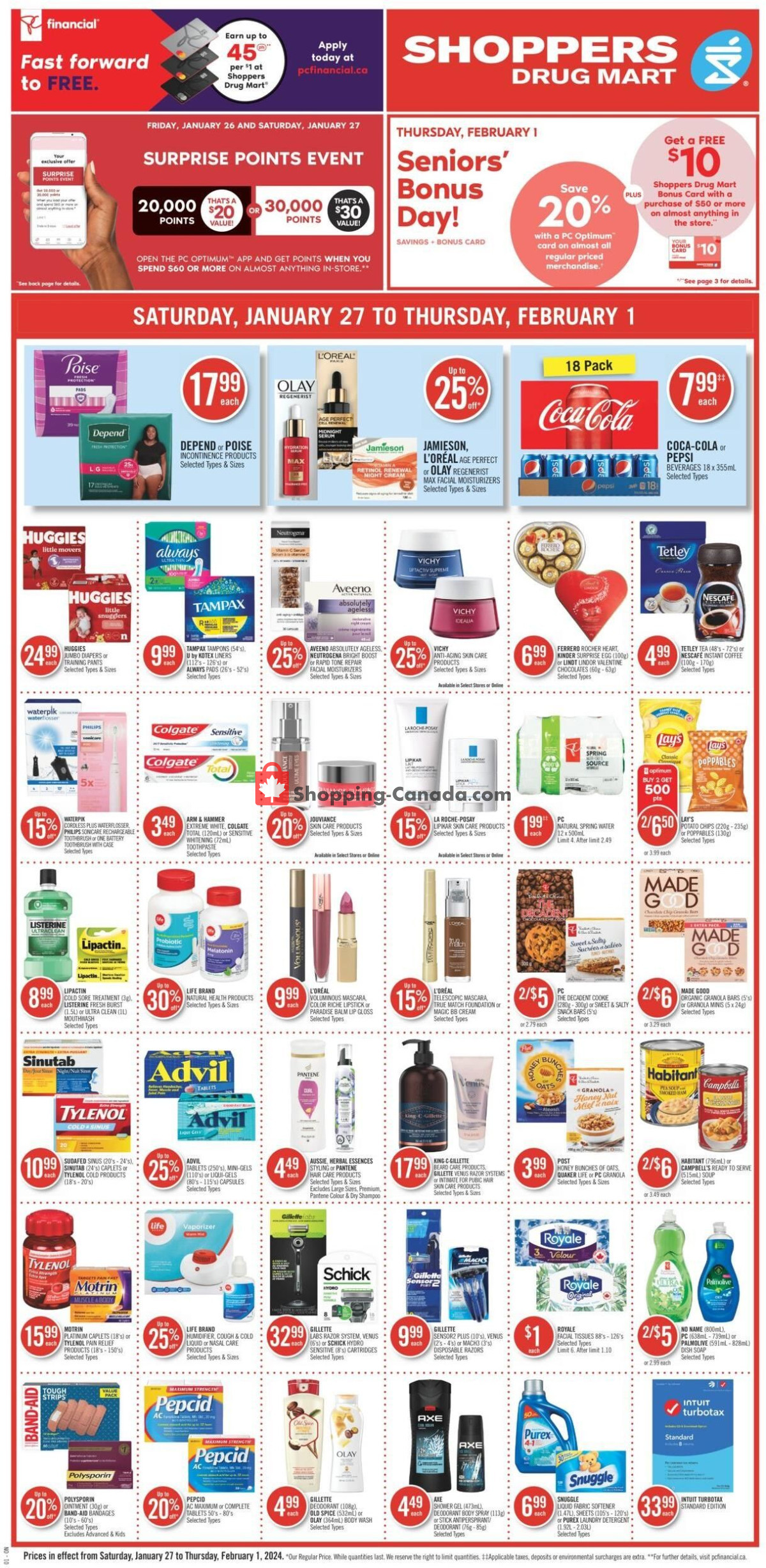 Shoppers Drug Mart flyer from Saturday January 27, 2024 to Thursday February 1, 2024 - page 2