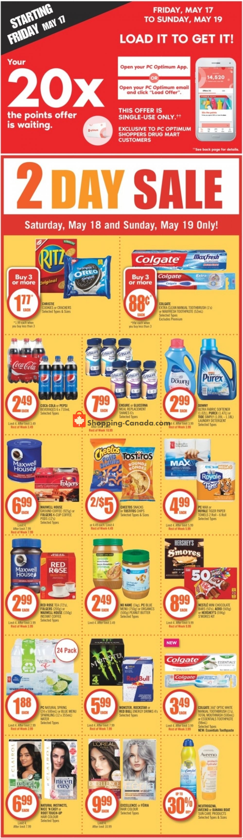 Shoppers Drug Mart flyer from Saturday May 18, 2019 to Thursday May 23, 2019 - page 1
