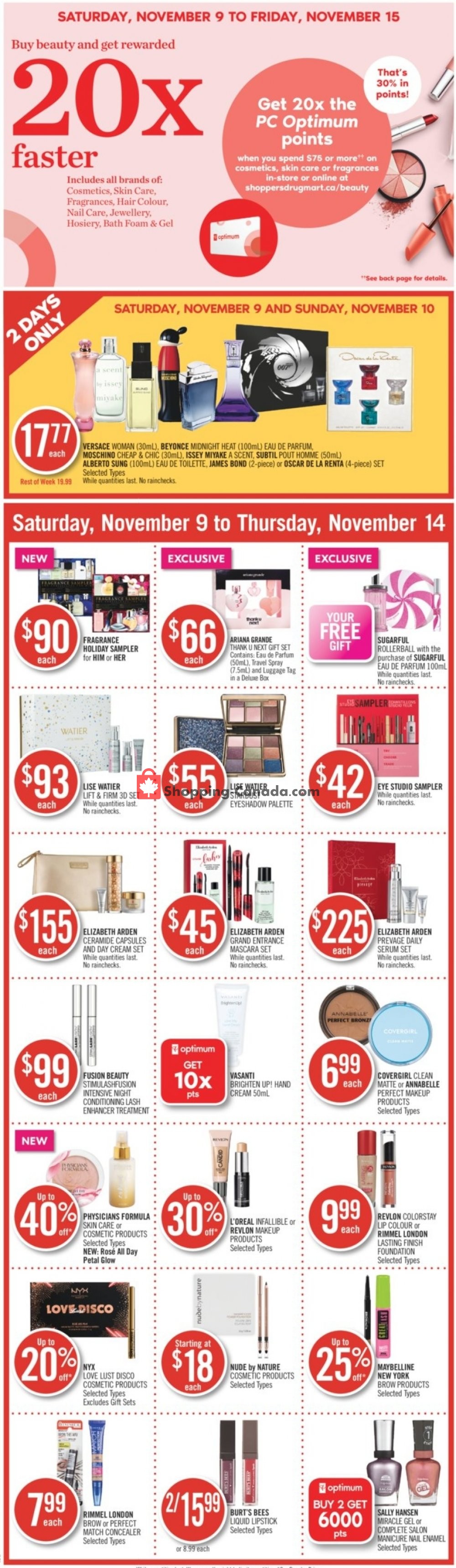 Shoppers Drug Mart flyer from Saturday November 9, 2019 to Thursday November 14, 2019 - page 1