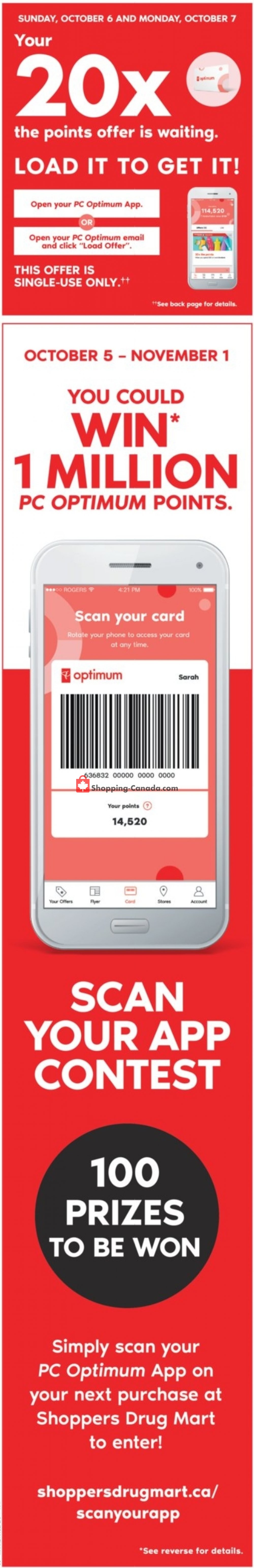 Shoppers Drug Mart flyer from Saturday October 5, 2019 to Thursday October 10, 2019 - page 1