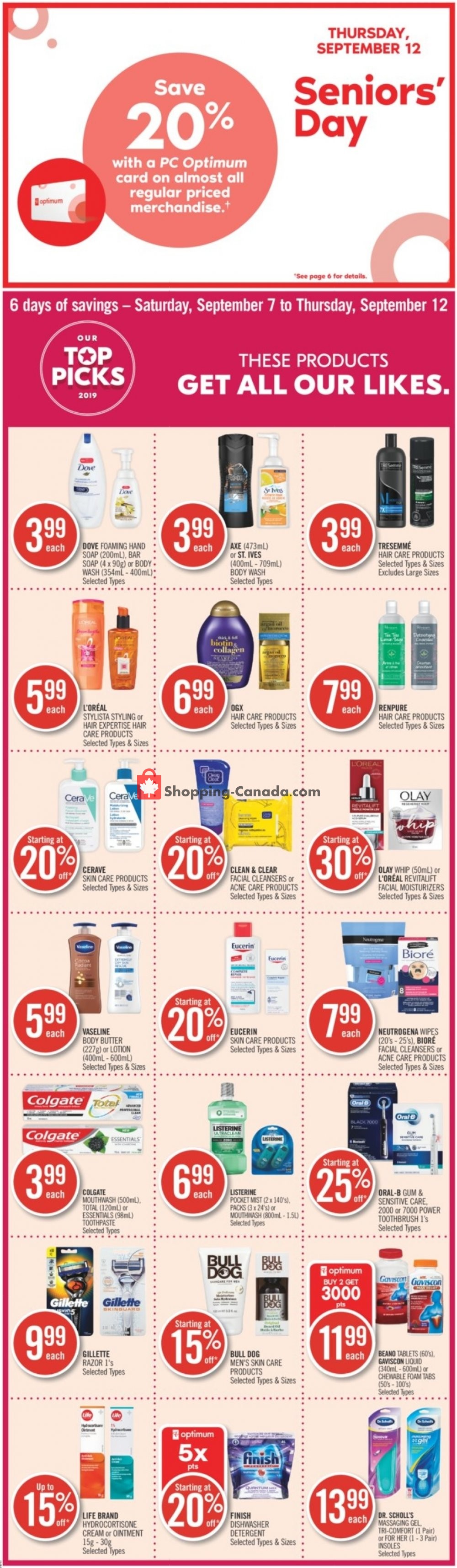 Shoppers Drug Mart flyer from Saturday September 7, 2019 to Thursday September 12, 2019 - page 3