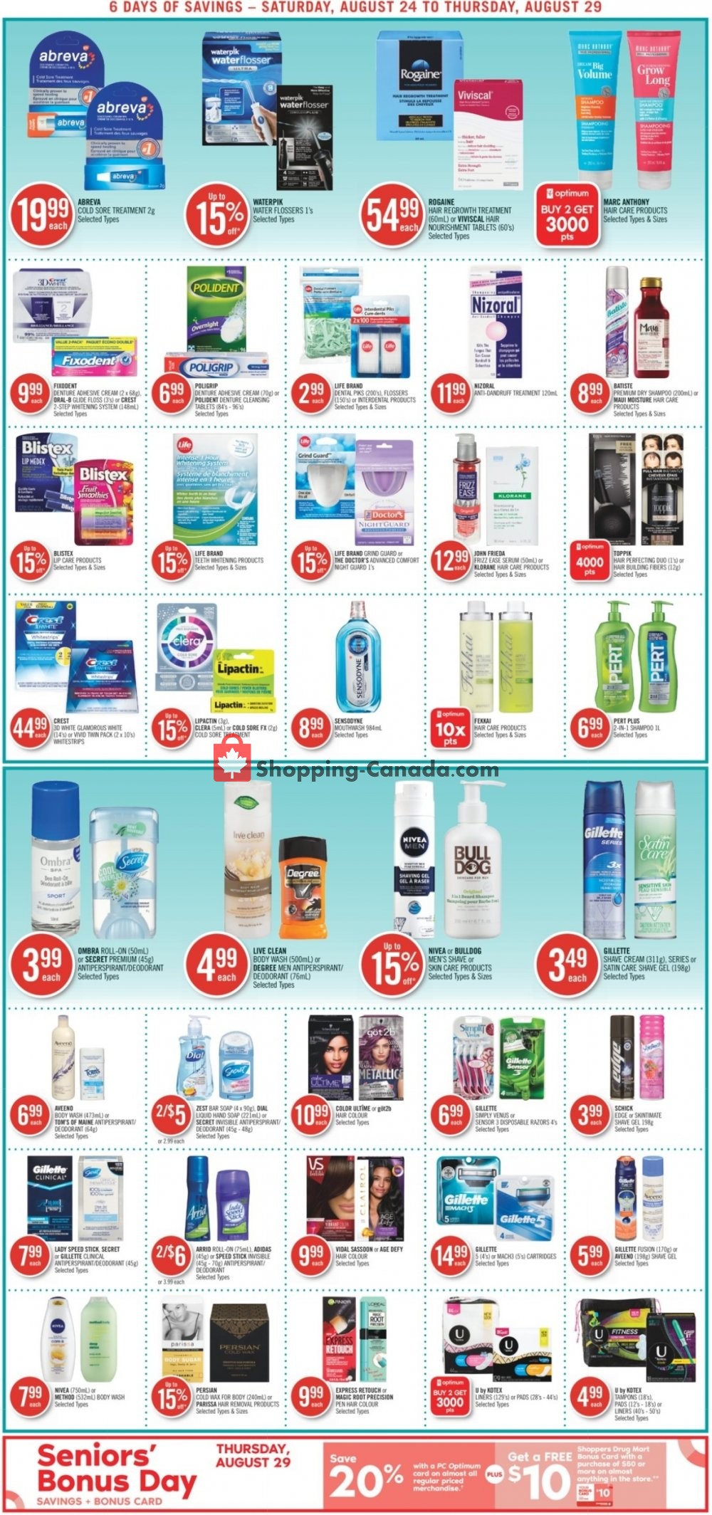Shoppers Drug Mart flyer from Saturday August 24, 2019 to Thursday August 29, 2019 - page 12