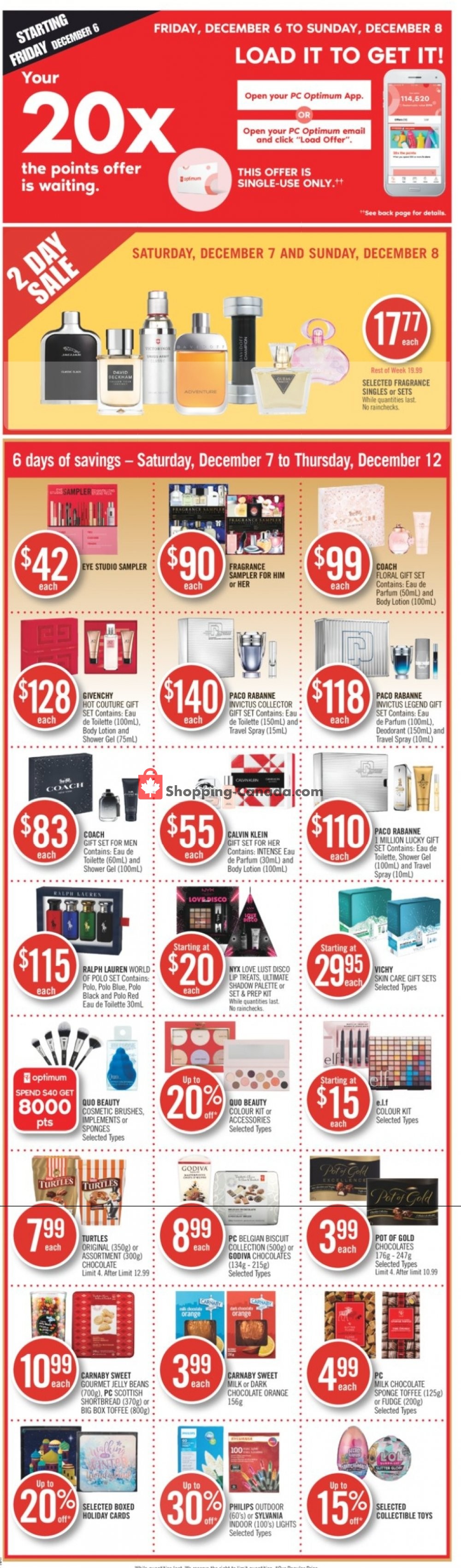 Shoppers Drug Mart flyer from Saturday December 7, 2019 to Thursday December 12, 2019 - page 1
