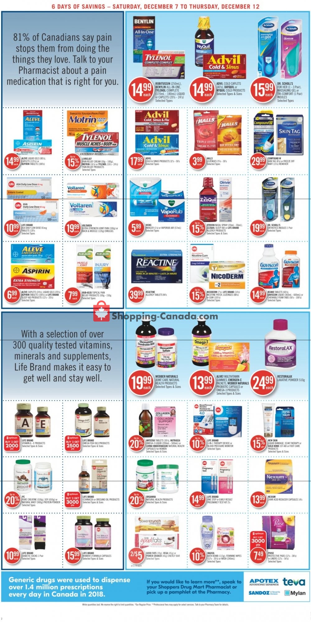 Shoppers Drug Mart flyer from Saturday December 7, 2019 to Thursday December 12, 2019 - page 4