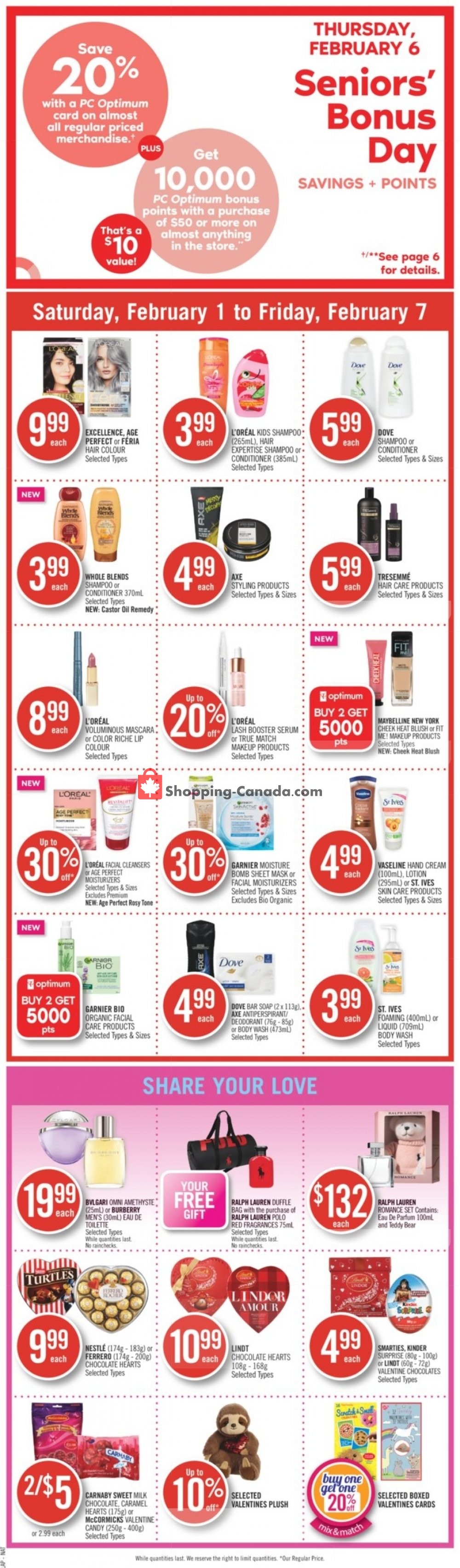 Shoppers Drug Mart flyer from Saturday February 1, 2020 to Friday February 7, 2020 - page 3