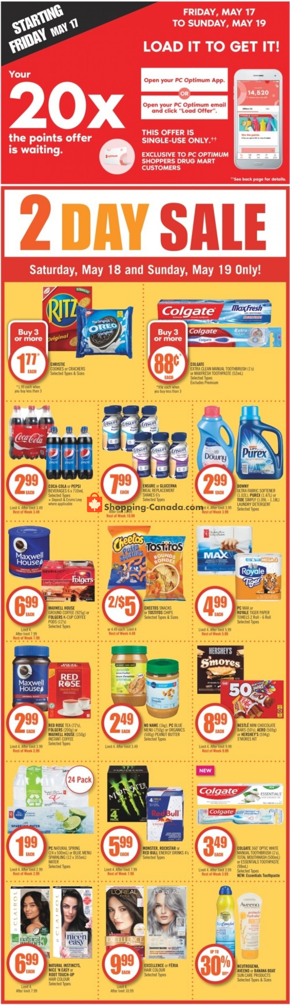 Shoppers Drug Mart flyer from Saturday May 18, 2019 to Thursday May 23, 2019 - page 1