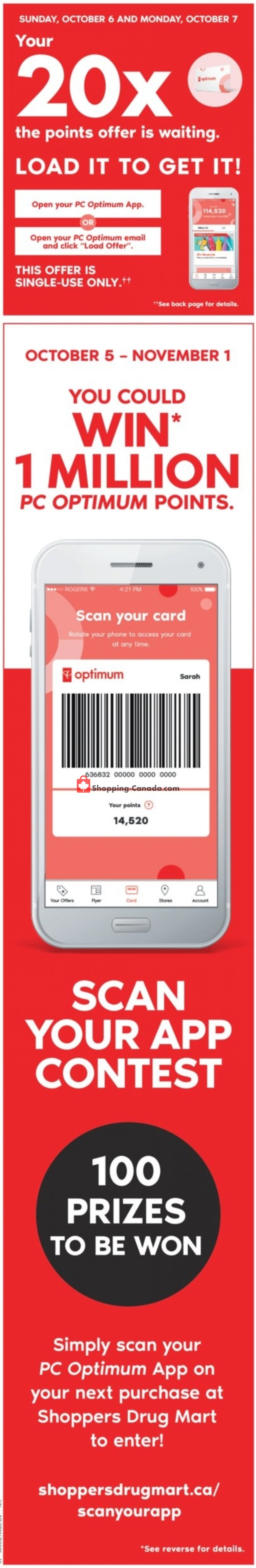 Shoppers Drug Mart flyer from Saturday October 5, 2019 to Thursday October 10, 2019 - page 1