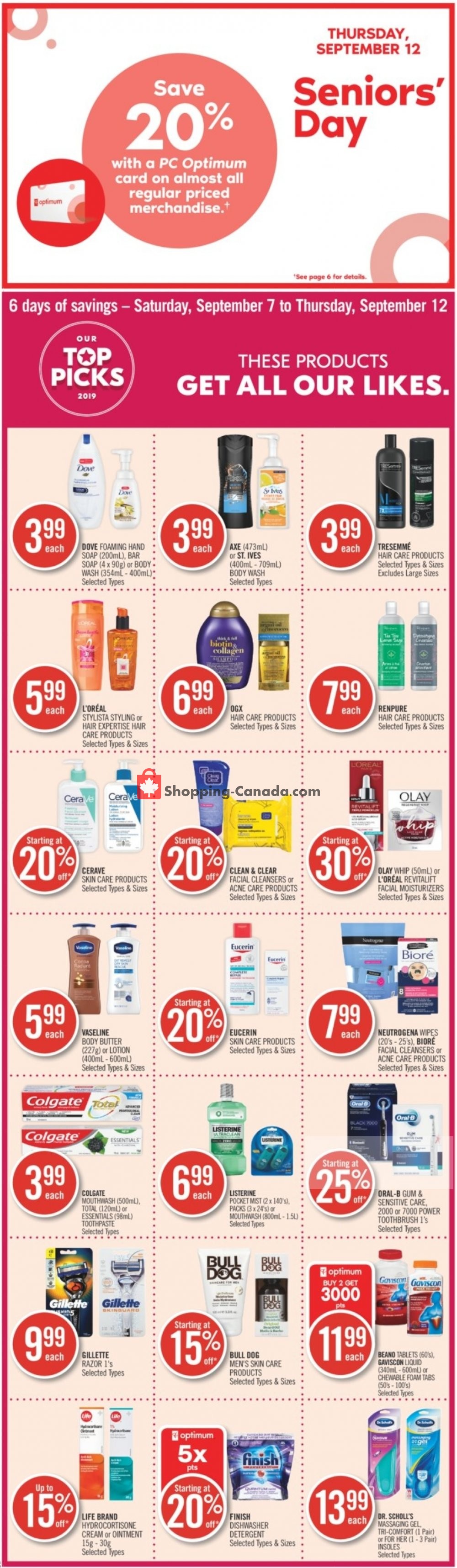 Shoppers Drug Mart flyer from Saturday September 7, 2019 to Thursday September 12, 2019 - page 3