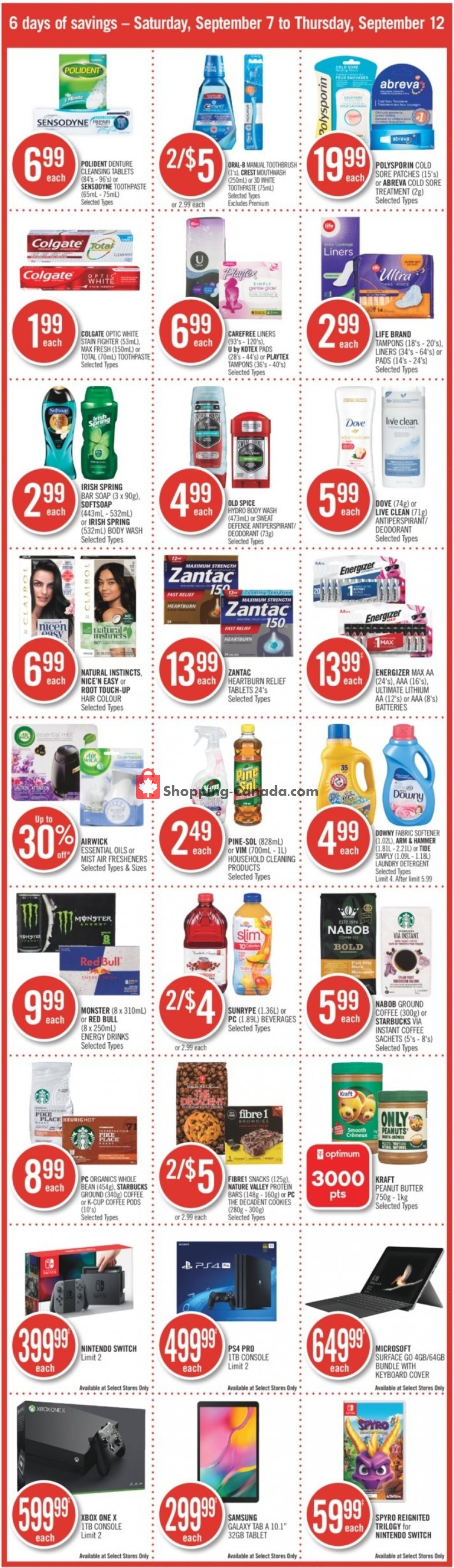 Shoppers Drug Mart flyer from Saturday September 7, 2019 to Thursday September 12, 2019 - page 4