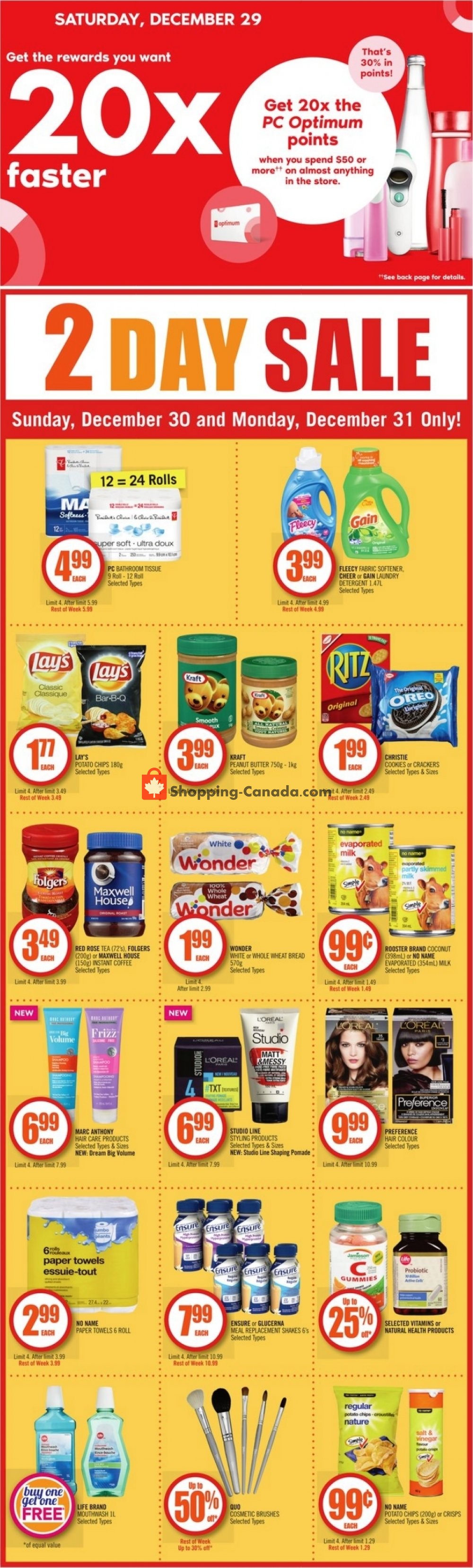 Shoppers Drug Mart flyer from Saturday December 29, 2018 to Friday January 4, 2019 - page 1
