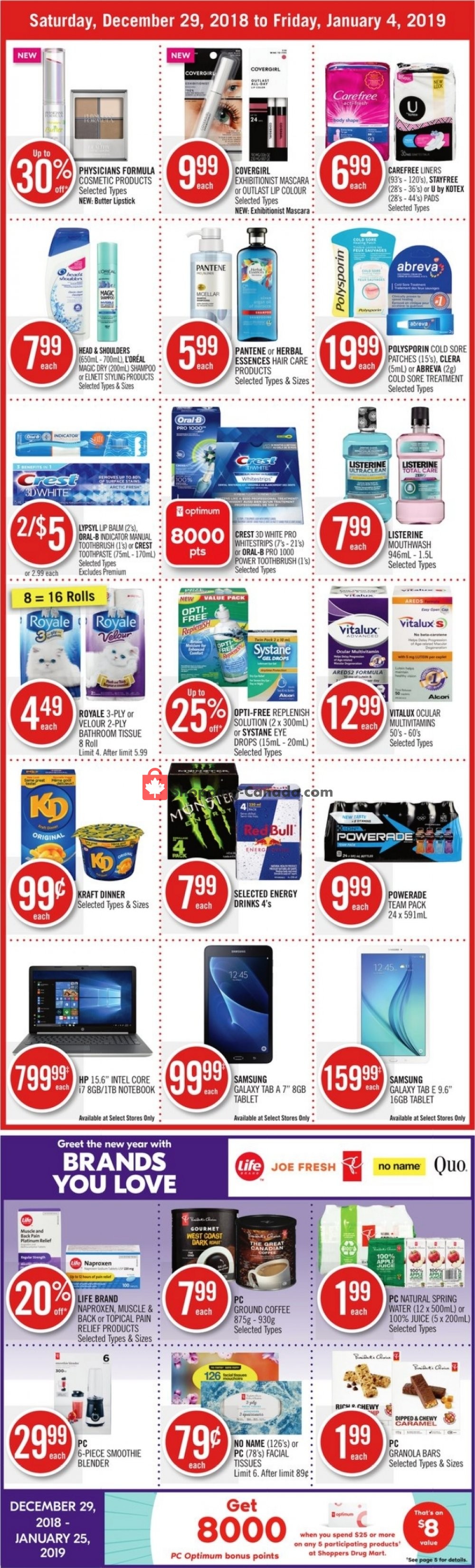 Shoppers Drug Mart flyer from Saturday December 29, 2018 to Friday January 4, 2019 - page 2