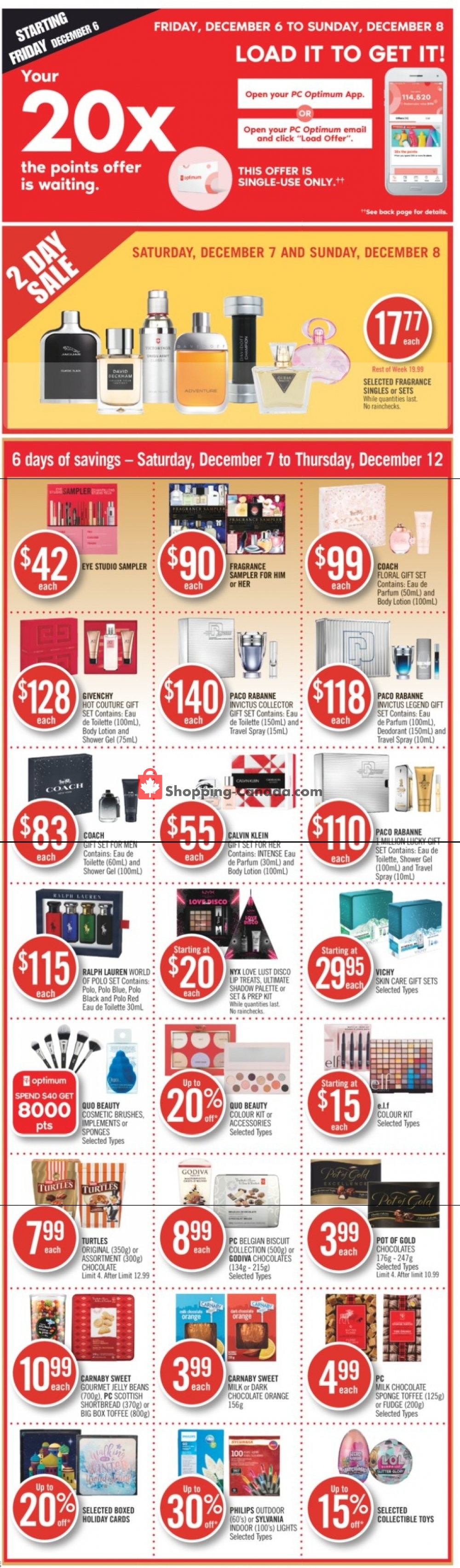 Shoppers Drug Mart flyer from Saturday December 7, 2019 to Thursday December 12, 2019 - page 1
