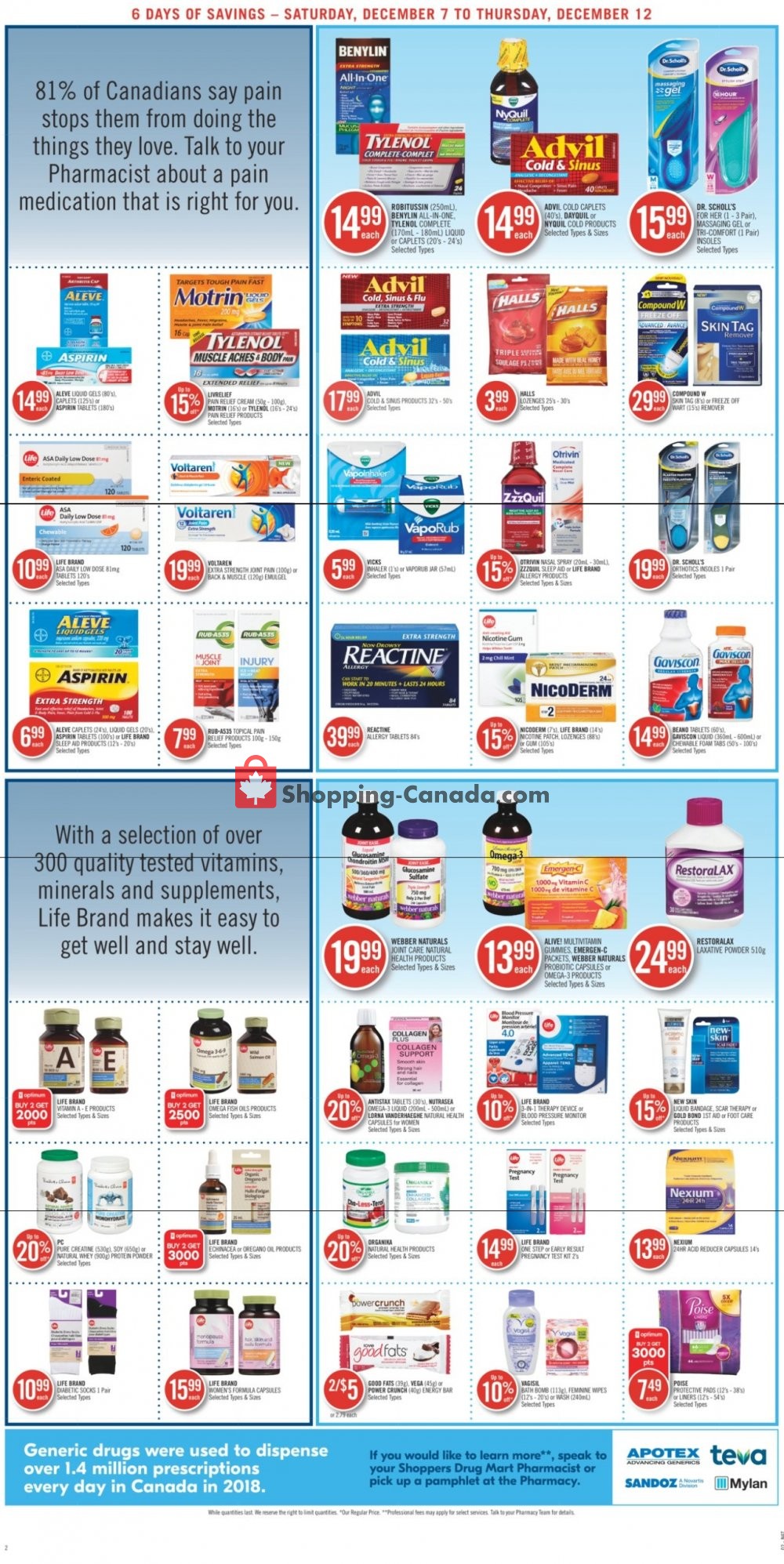 Shoppers Drug Mart flyer from Saturday December 7, 2019 to Thursday December 12, 2019 - page 4