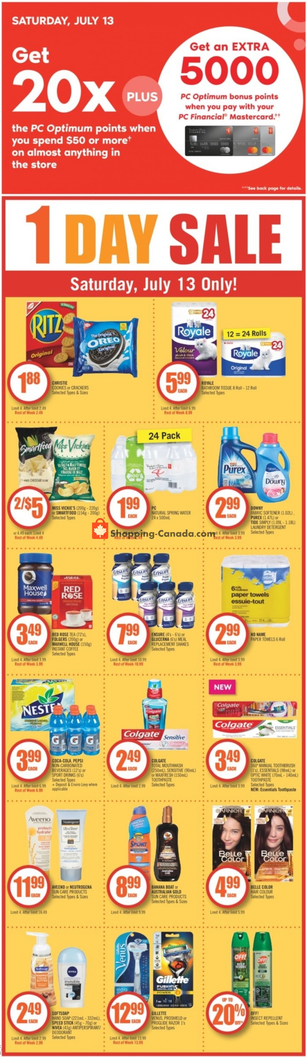 Shoppers Drug Mart flyer from Saturday July 13, 2019 to Friday July 19, 2019 - page 1