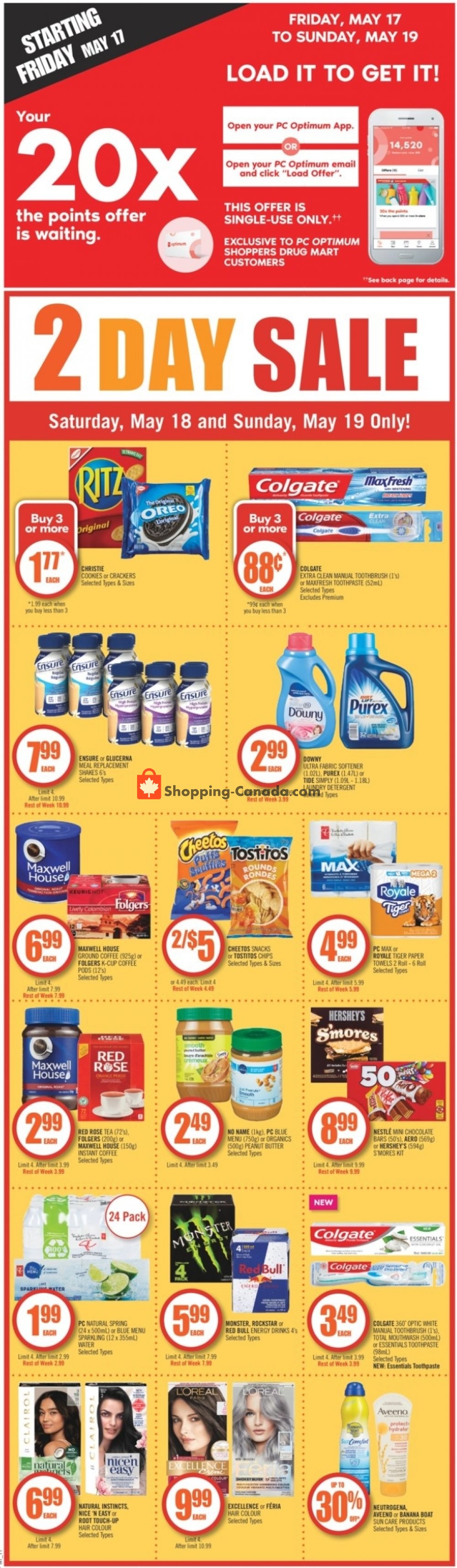 Shoppers Drug Mart flyer from Saturday May 18, 2019 to Thursday May 23, 2019 - page 1