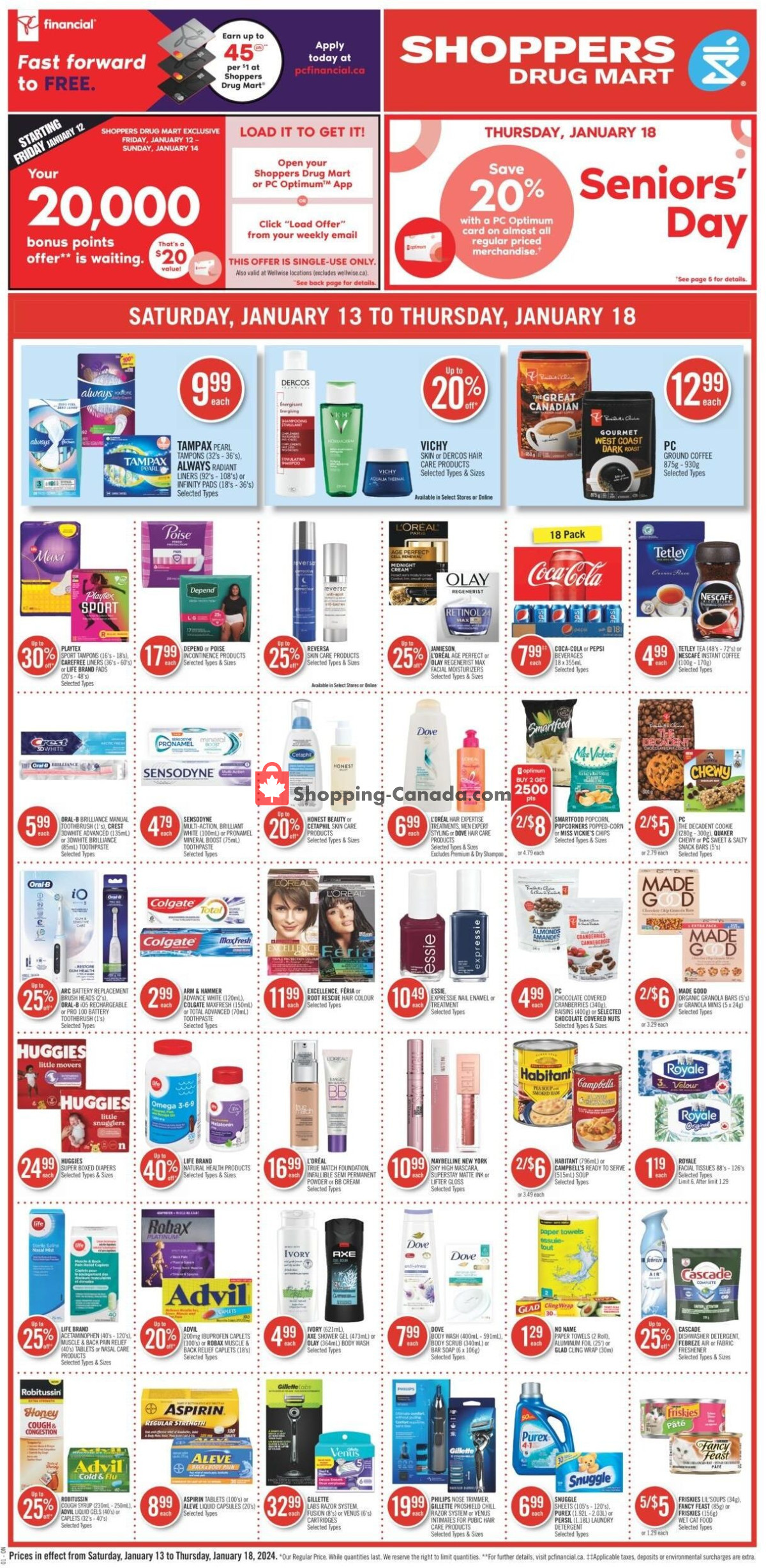 Shoppers Drug Mart flyer from Saturday January 13, 2024 to Thursday January 18, 2024 - page 2