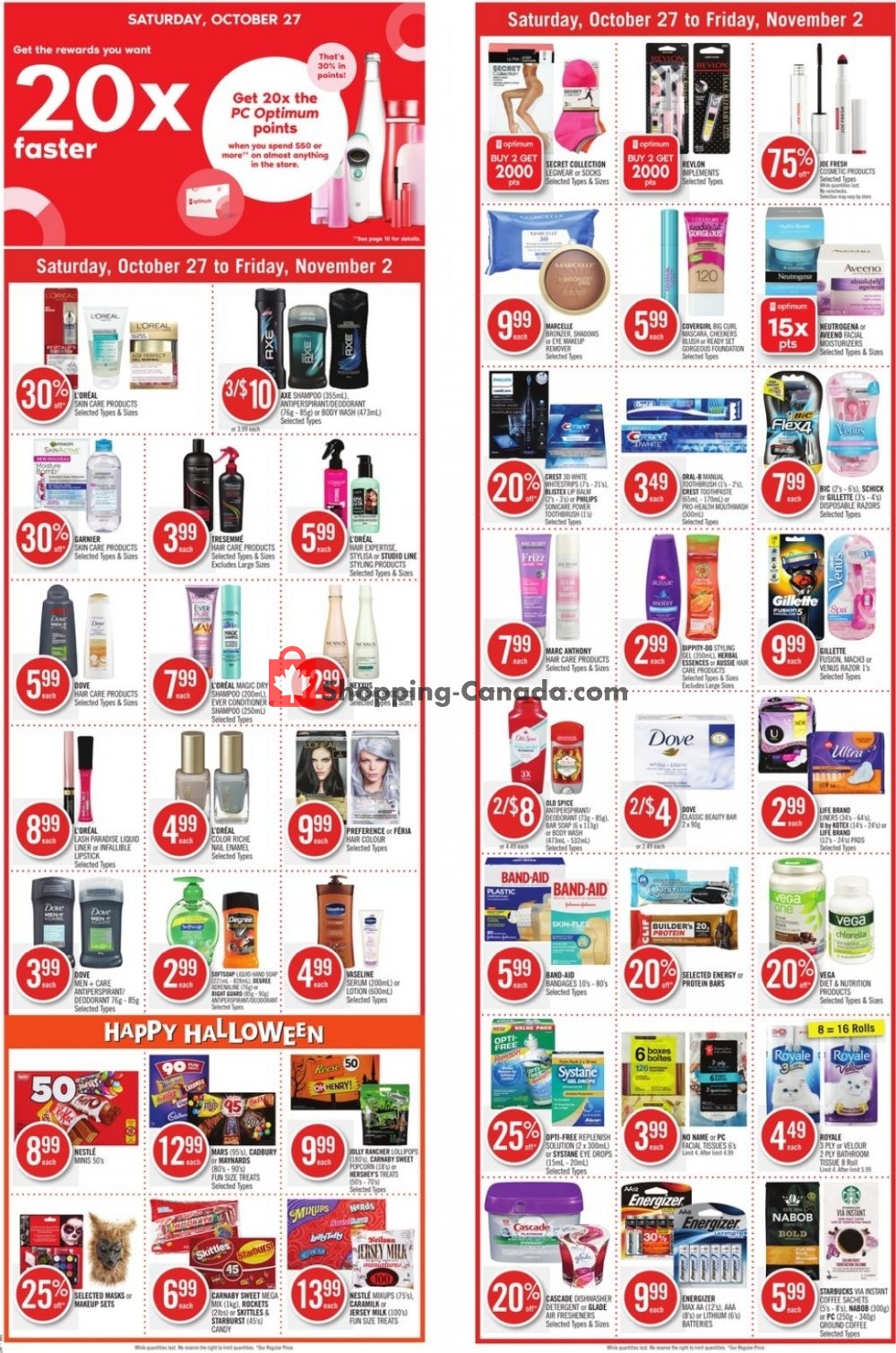 Shoppers Drug Mart flyer from Saturday October 27, 2018 to Friday November 2, 2018 - page 1