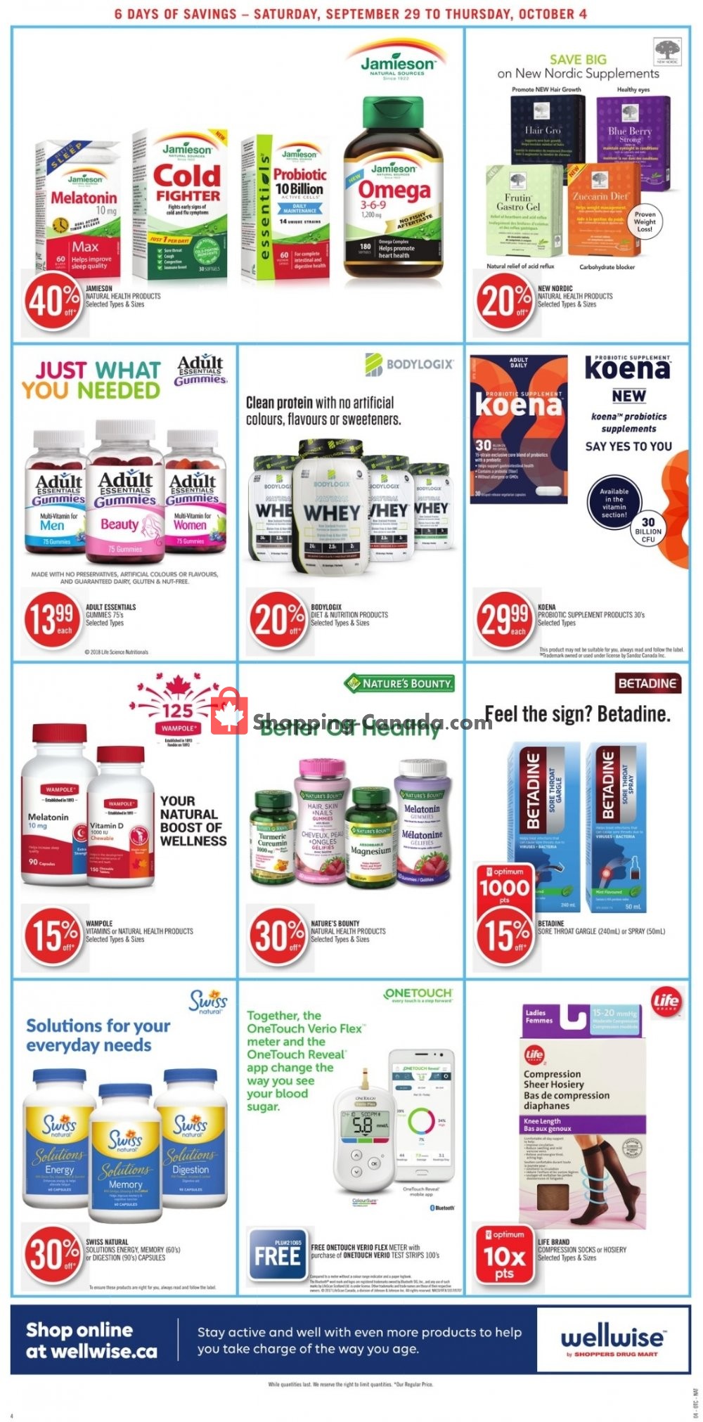 Shoppers Drug Mart flyer from Saturday September 29, 2018 to Thursday October 4, 2018 - page 6