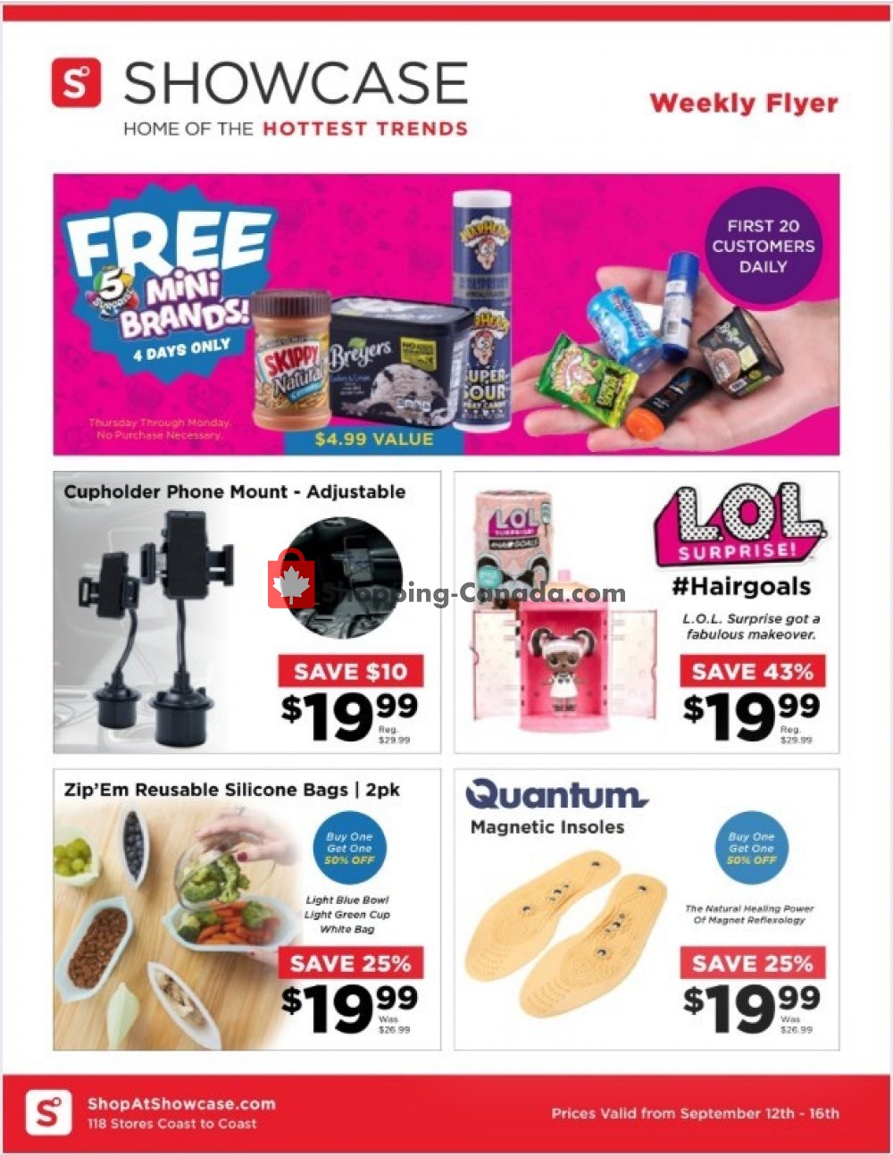 Showcase flyer from Thursday September 12, 2019 to Monday September 16, 2019 - page 1
