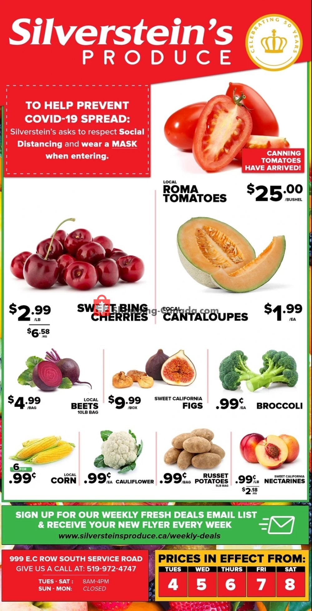 Silverstein's Produce flyer from Tuesday August 4, 2020 to Saturday August 8, 2020 - page 1