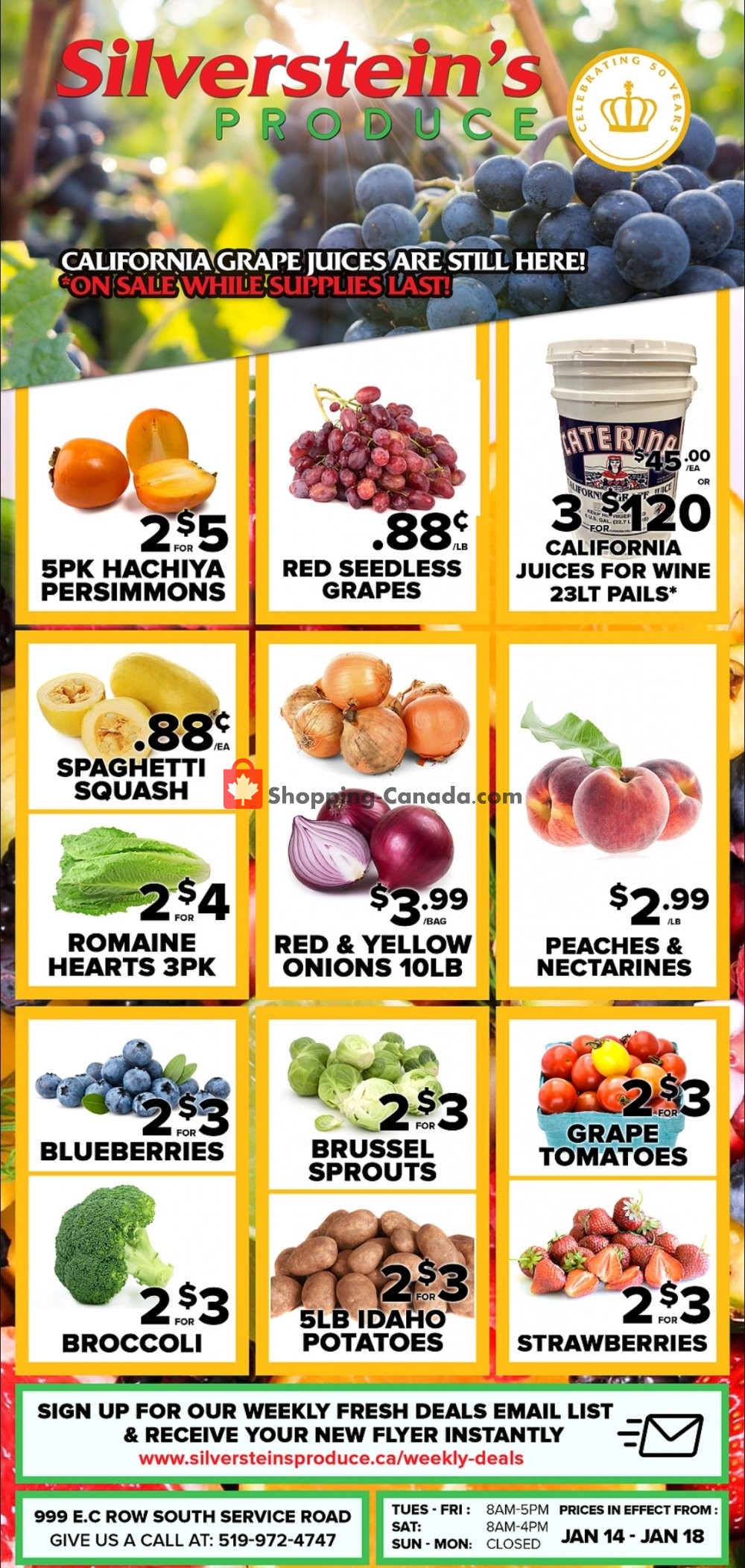 Silverstein's Produce flyer from Tuesday January 14, 2020 to Saturday January 18, 2020 - page 1