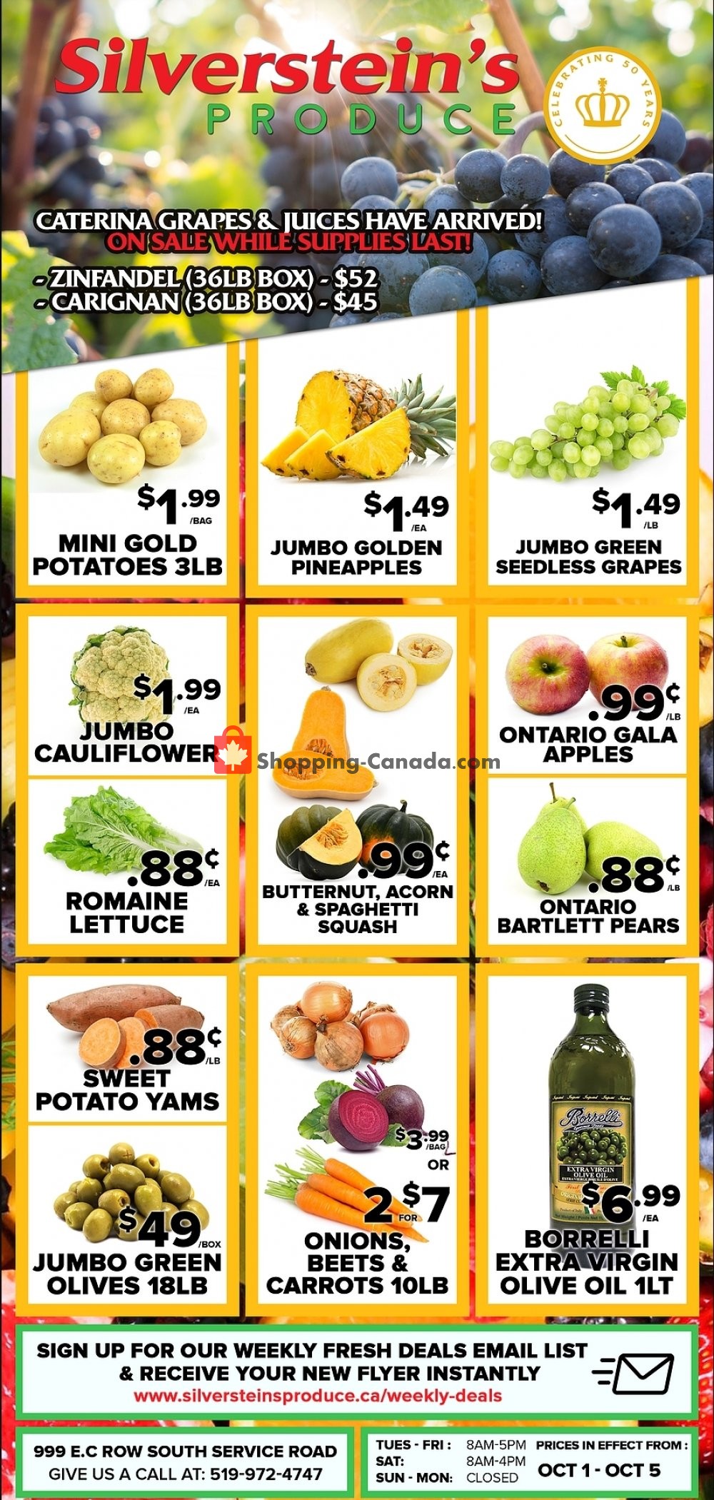 Silverstein's Produce flyer from Tuesday October 1, 2019 to Saturday October 5, 2019 - page 1