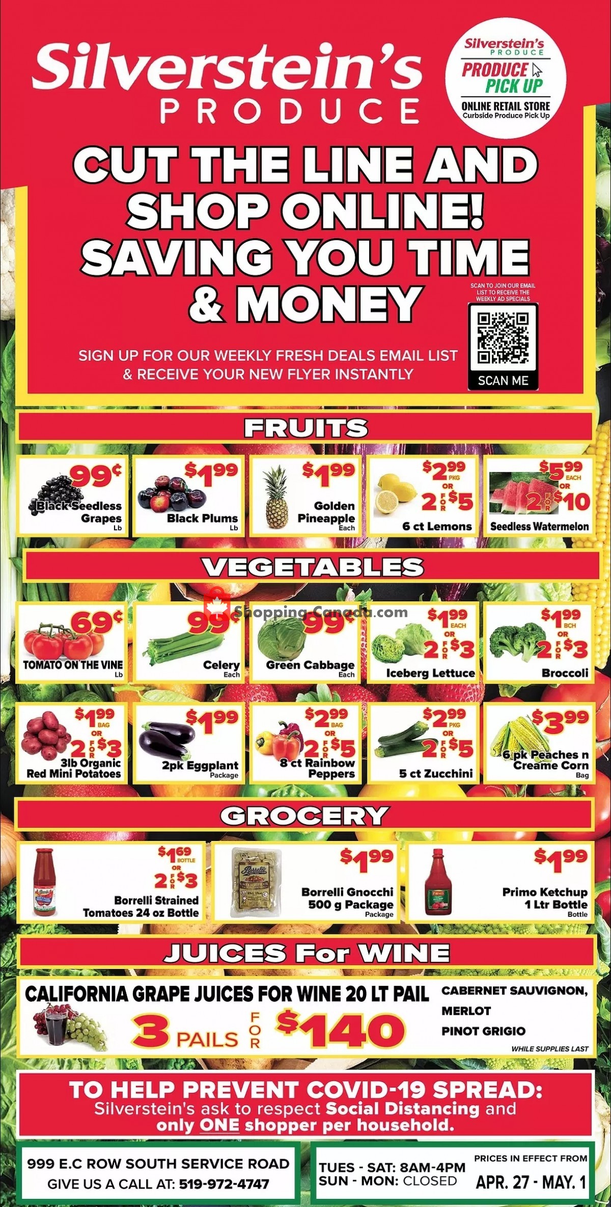 Silverstein's Produce flyer from Tuesday April 27, 2021 to Saturday May 1, 2021 - page 1