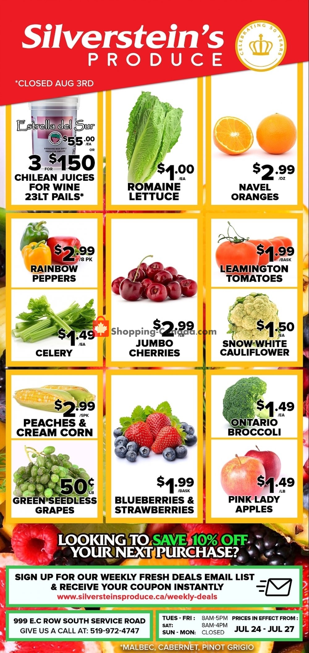 Silverstein's Produce flyer from Wednesday July 24, 2019 to Saturday July 27, 2019 - page 1
