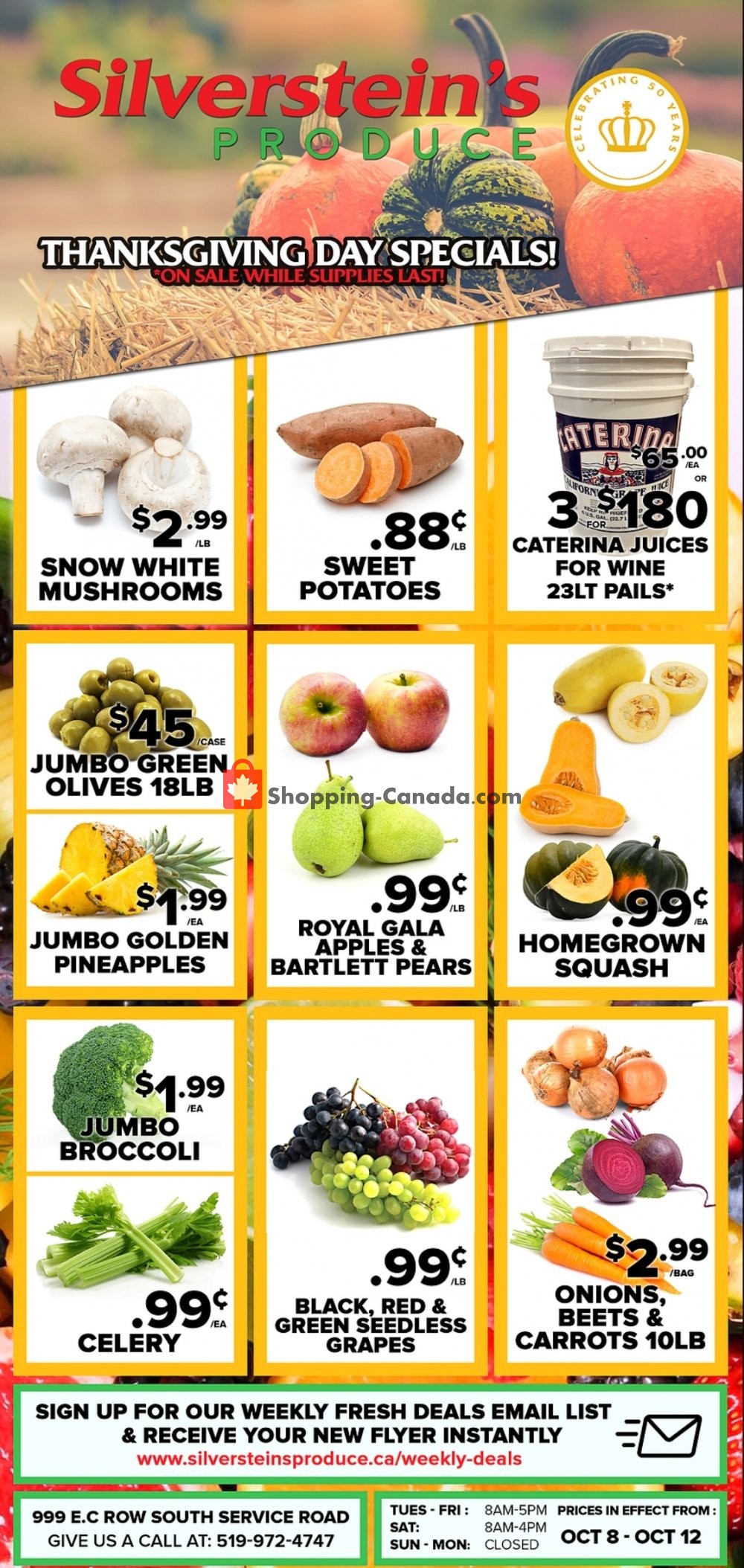 Silverstein's Produce flyer from Tuesday October 8, 2019 to Saturday October 12, 2019 - page 1