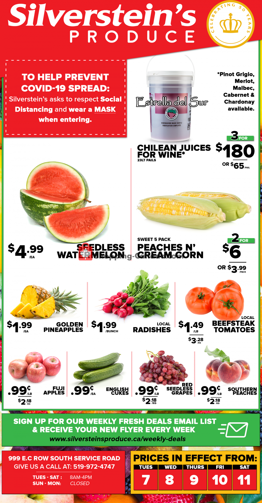 Silverstein's Produce flyer from Tuesday July 7, 2020 to Saturday July 11, 2020 - page 1