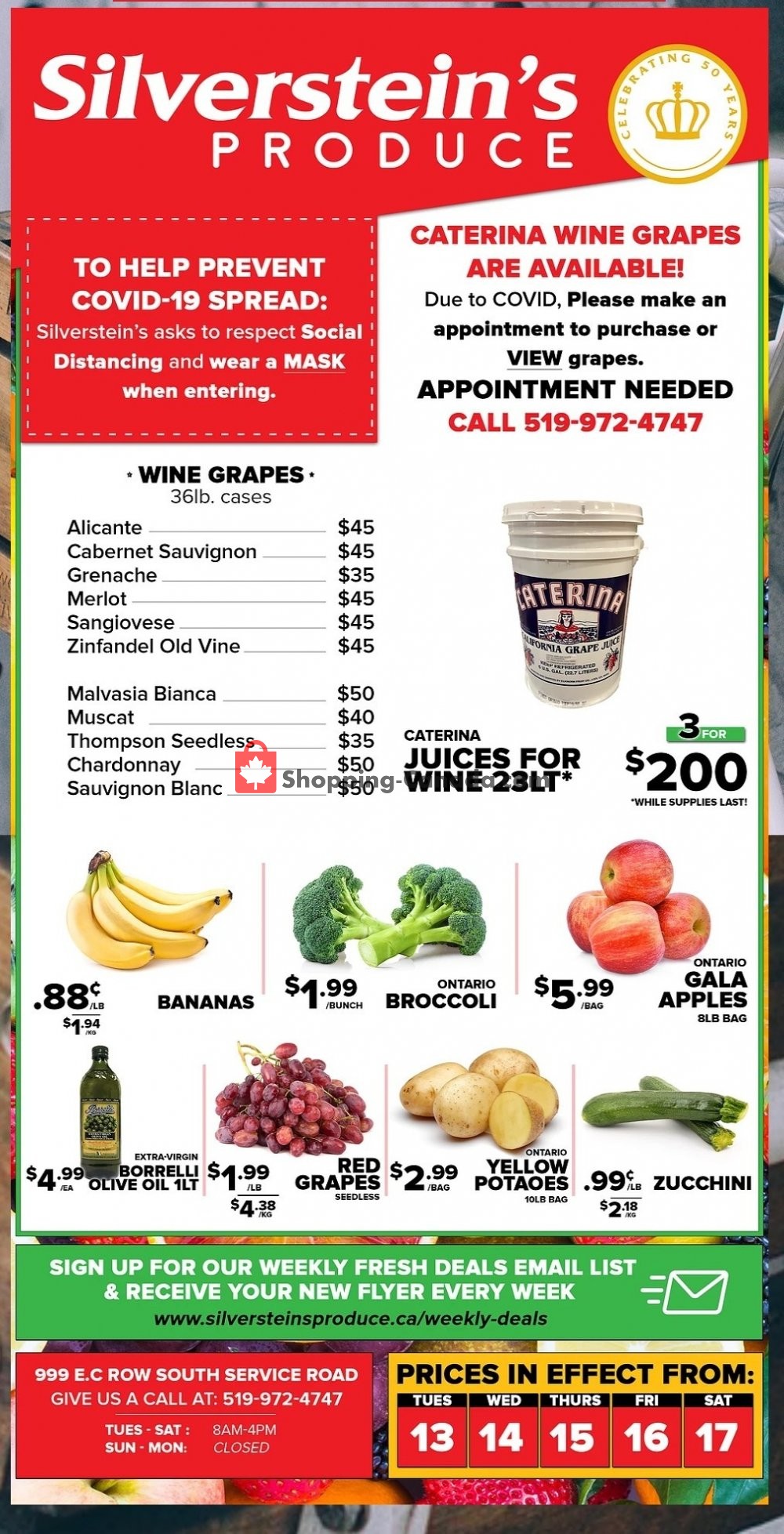 Silverstein's Produce flyer from Tuesday October 13, 2020 to Monday October 19, 2020 - page 1