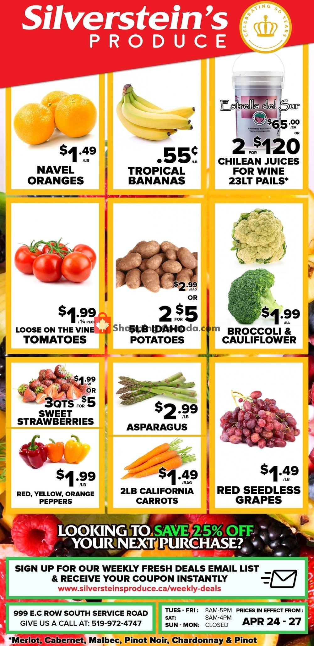 Silverstein's Produce flyer from Wednesday April 24, 2019 to Saturday April 27, 2019 - page 1