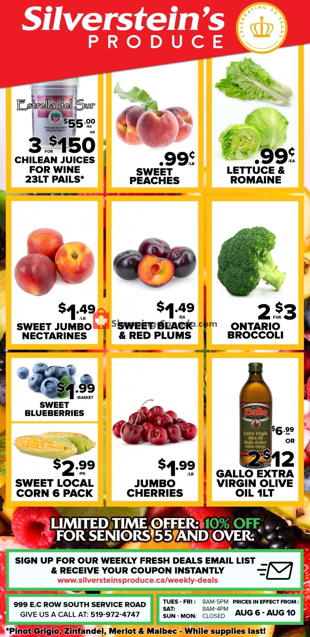 Silverstein's Produce flyer from Tuesday August 6, 2019 to Saturday August 10, 2019 - page 1