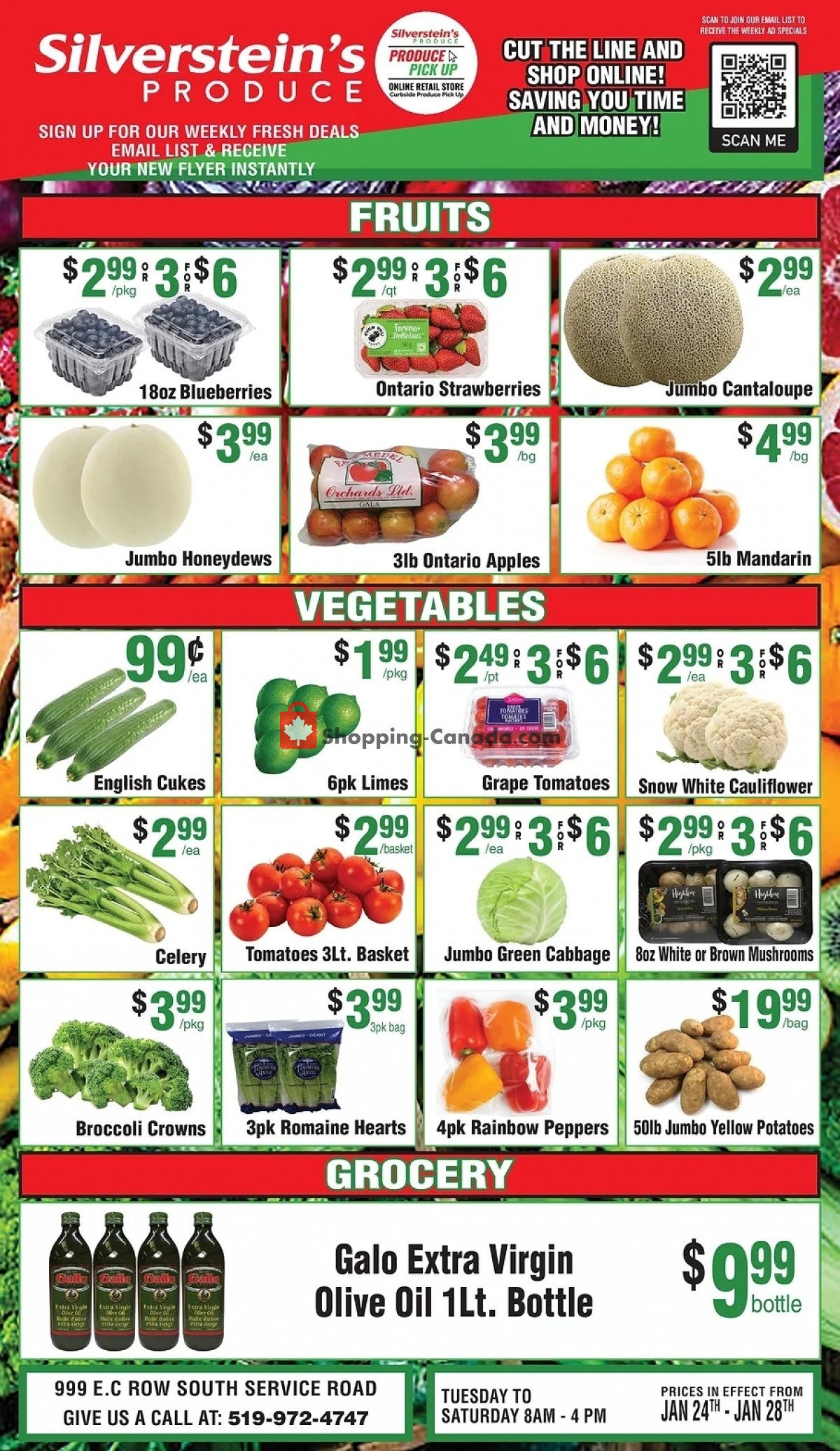 Silverstein's Produce flyer from Tuesday January 24, 2023 to Saturday January 28, 2023 - page 1