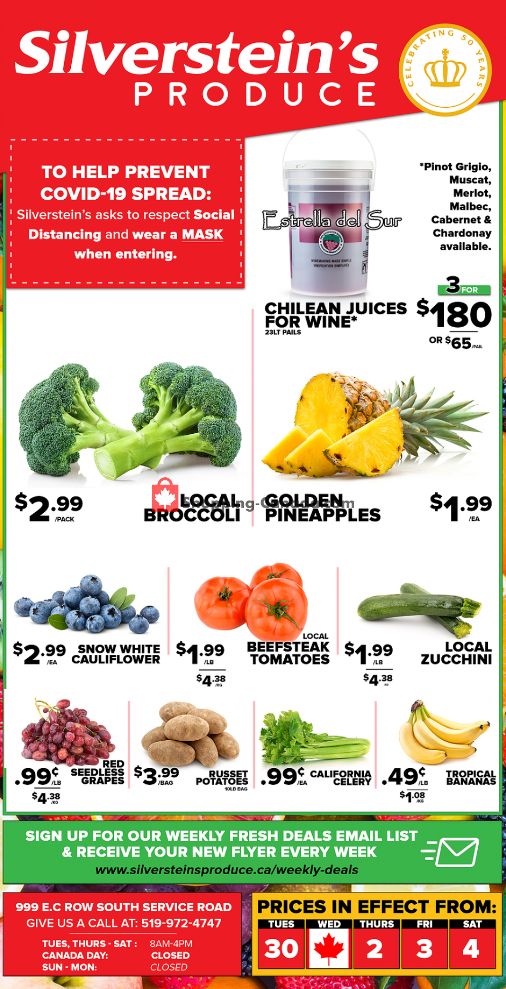 Silverstein's Produce flyer from Tuesday June 30, 2020 to Saturday July 4, 2020 - page 1