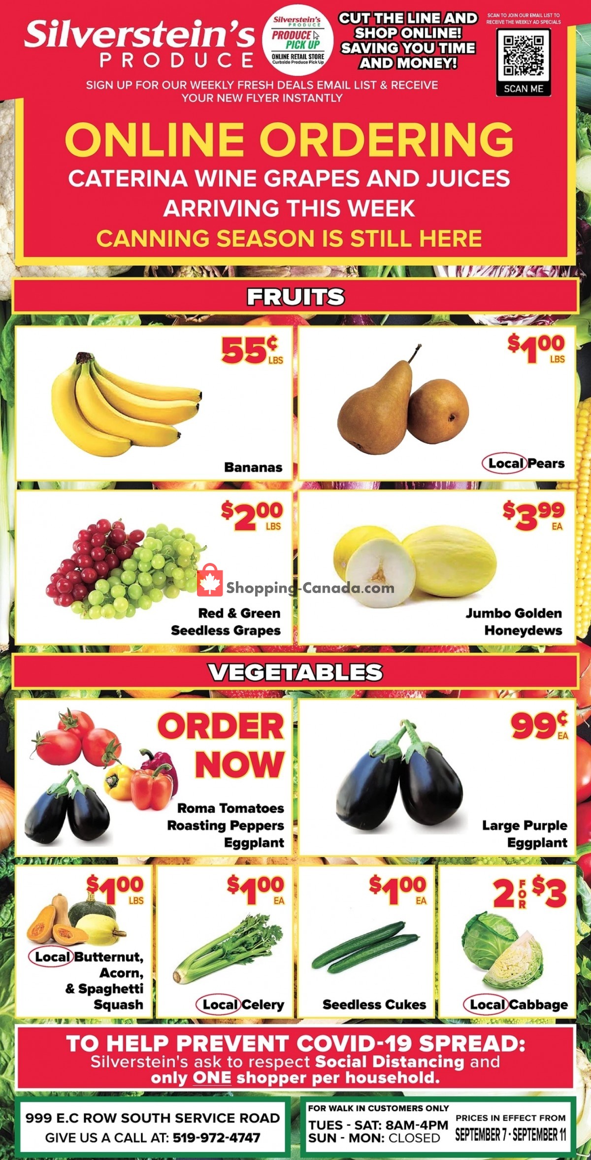 Silverstein's Produce flyer from Tuesday September 7, 2021 to Saturday September 11, 2021 - page 1