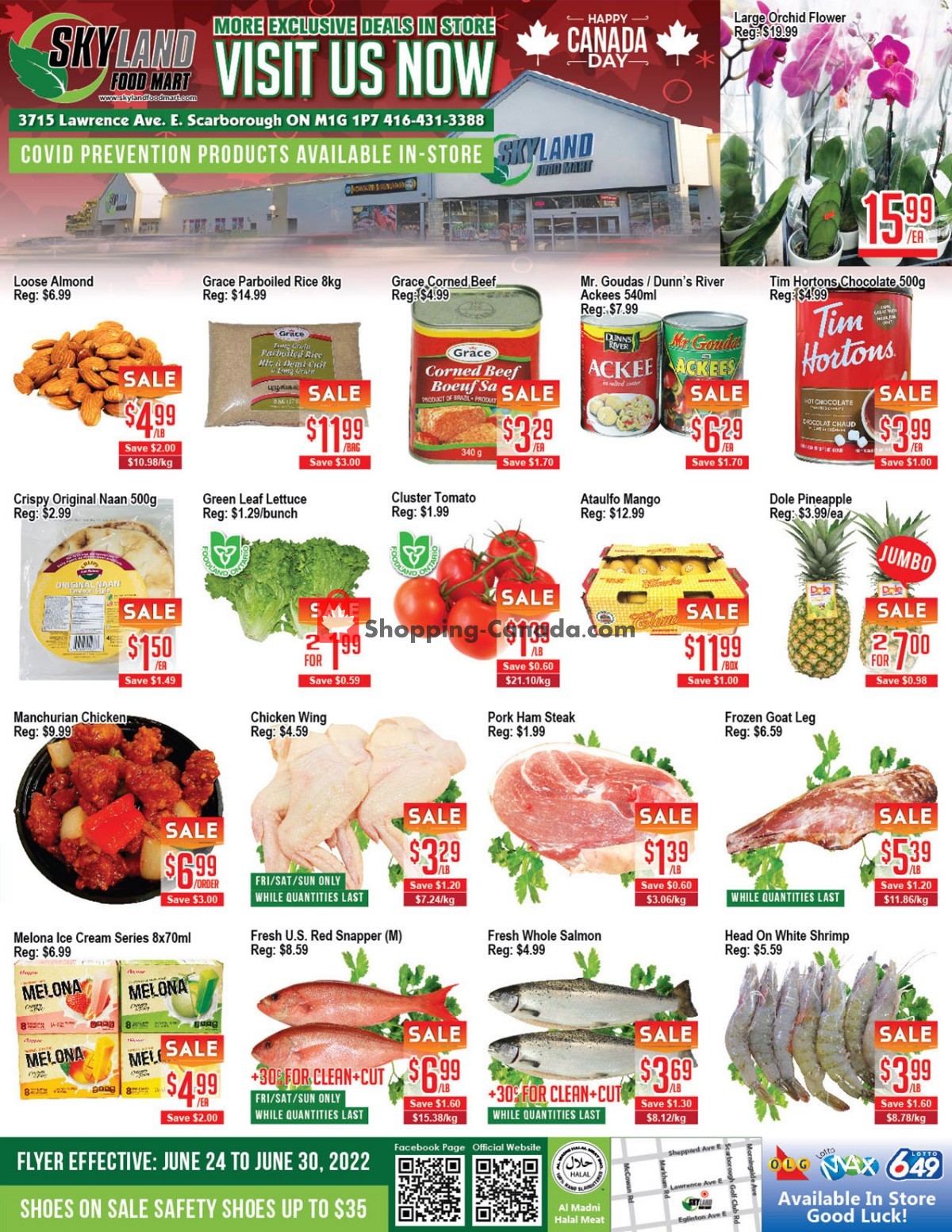 Skyland Food Mart flyer from Friday June 24, 2022 to Thursday June 30, 2022 - page 1